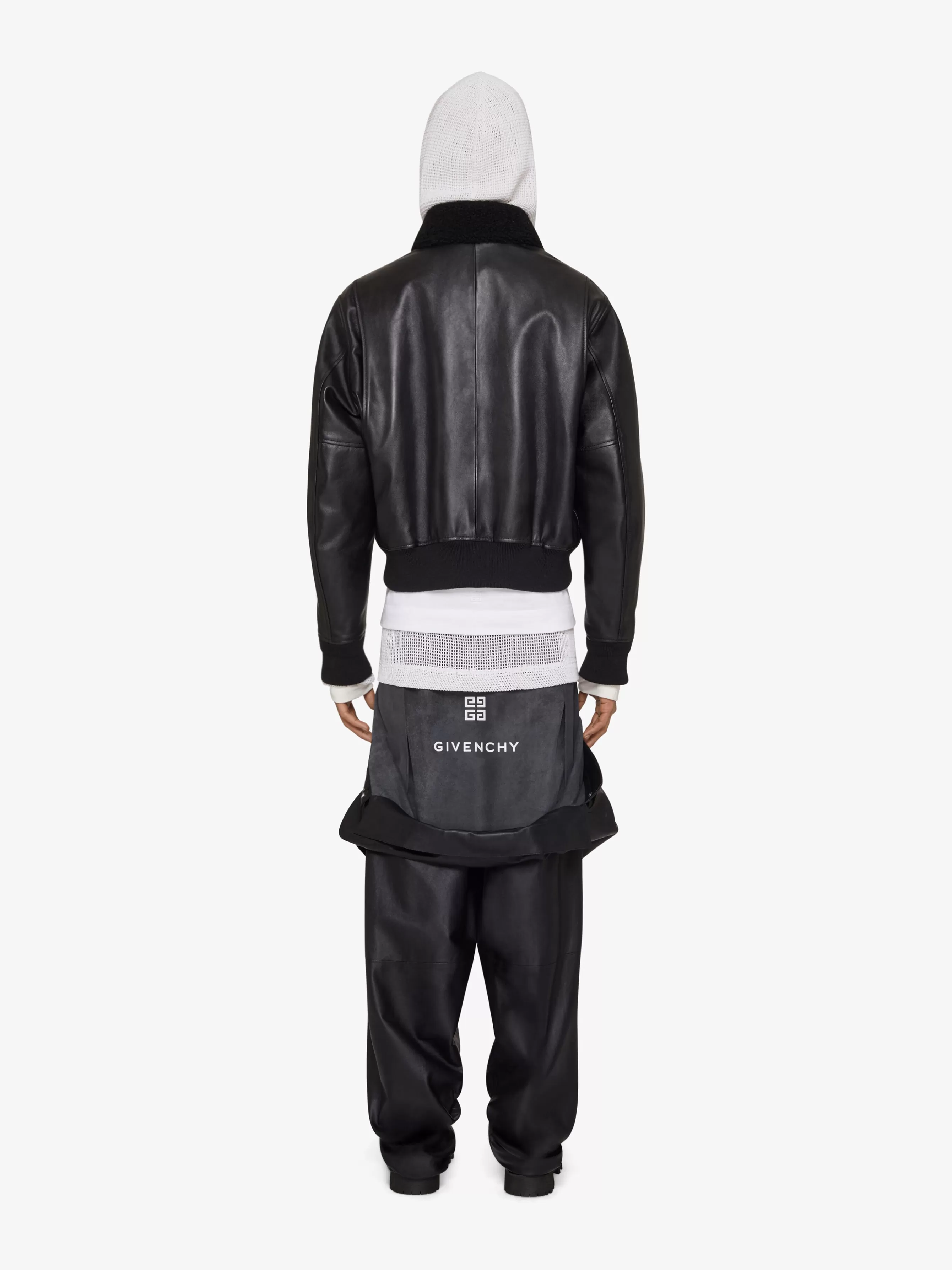 Sale GIVENCHY Pants & Shorts-Oversized jumpsuit in leather