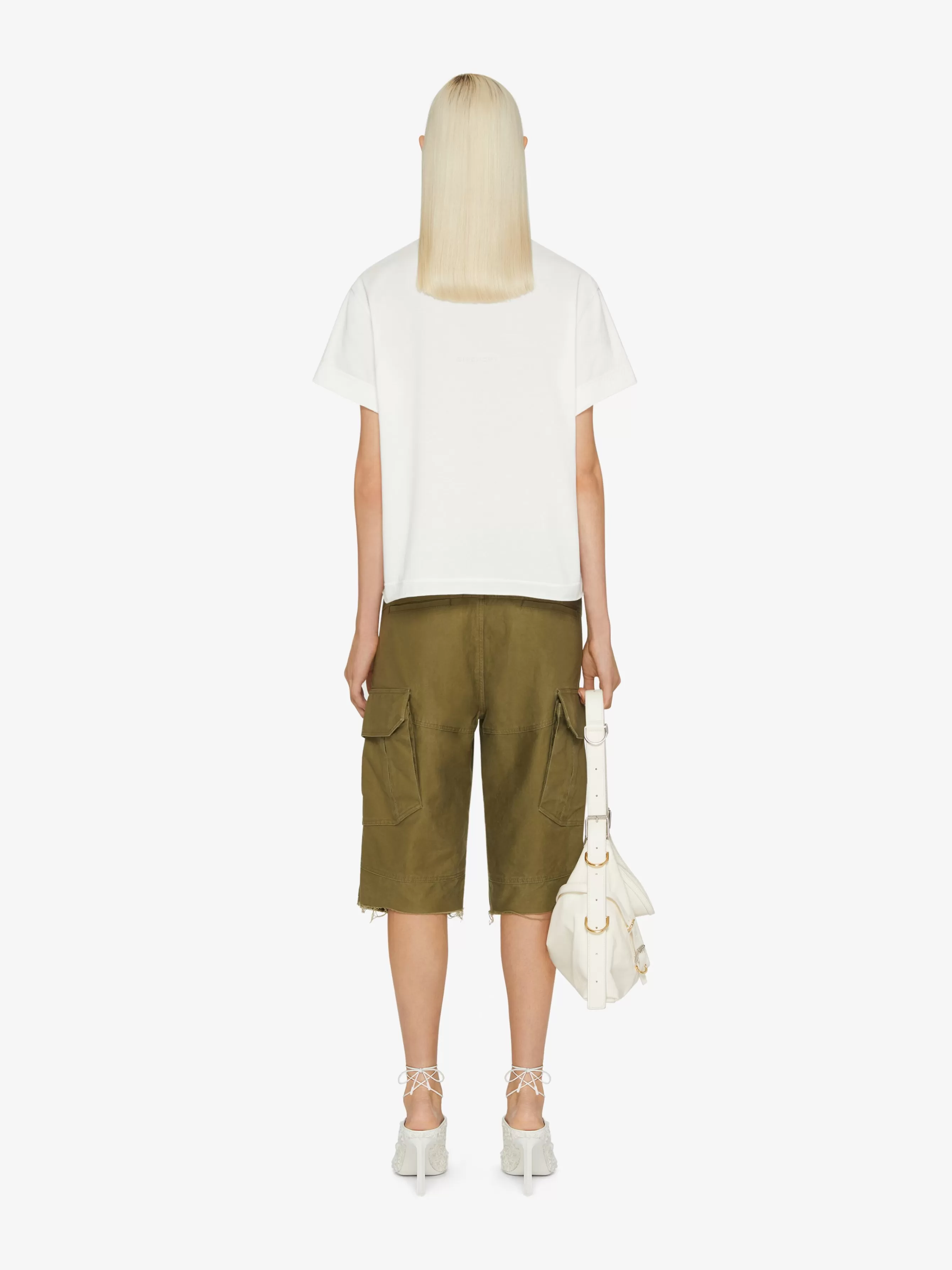 Sale GIVENCHY Tops & T-shirts-Oversized t-shirt in cotton with 4G embroidery