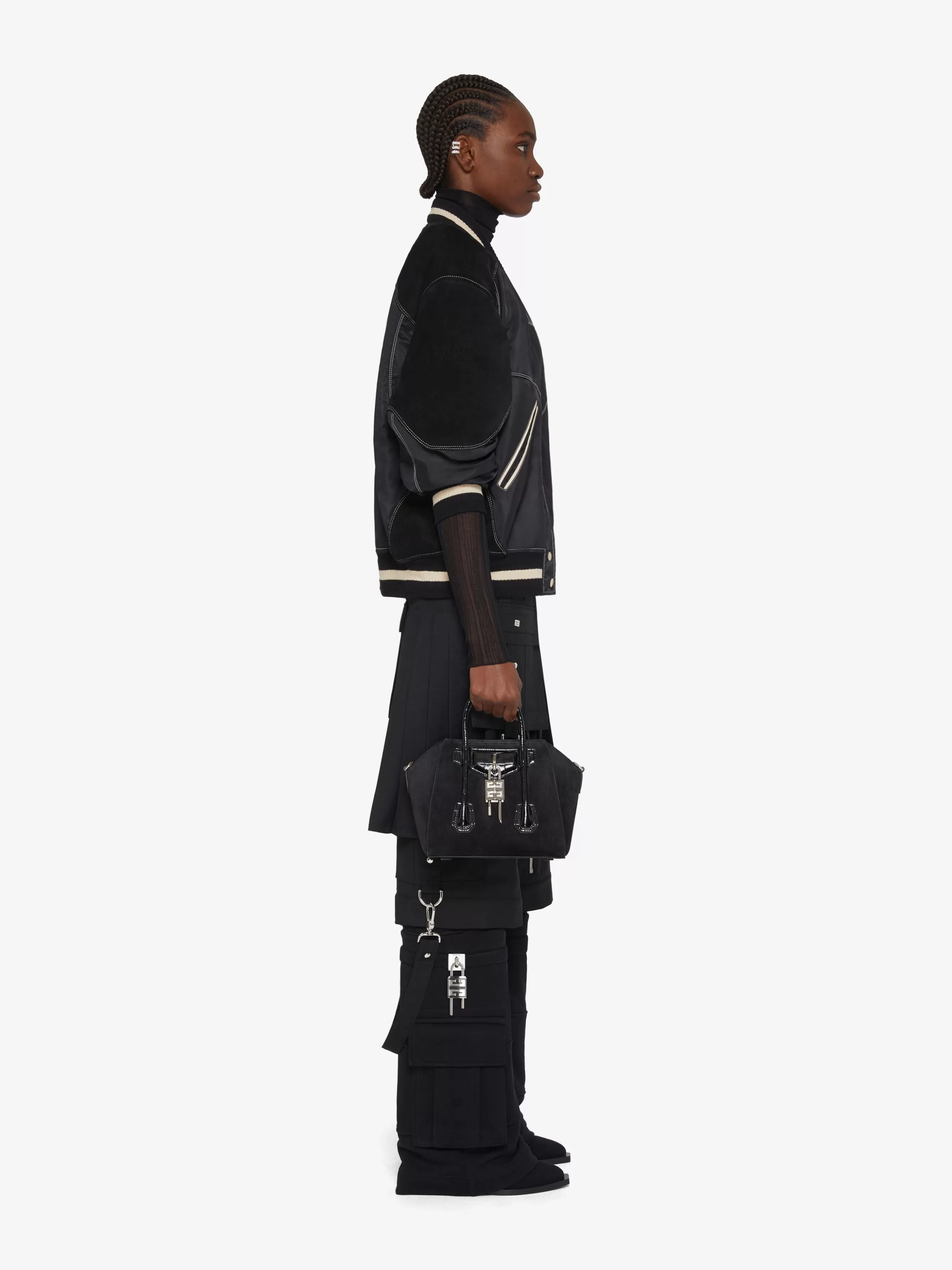 GIVENCHY Outerwear & Blousons-Oversized varsity jacket with leather details