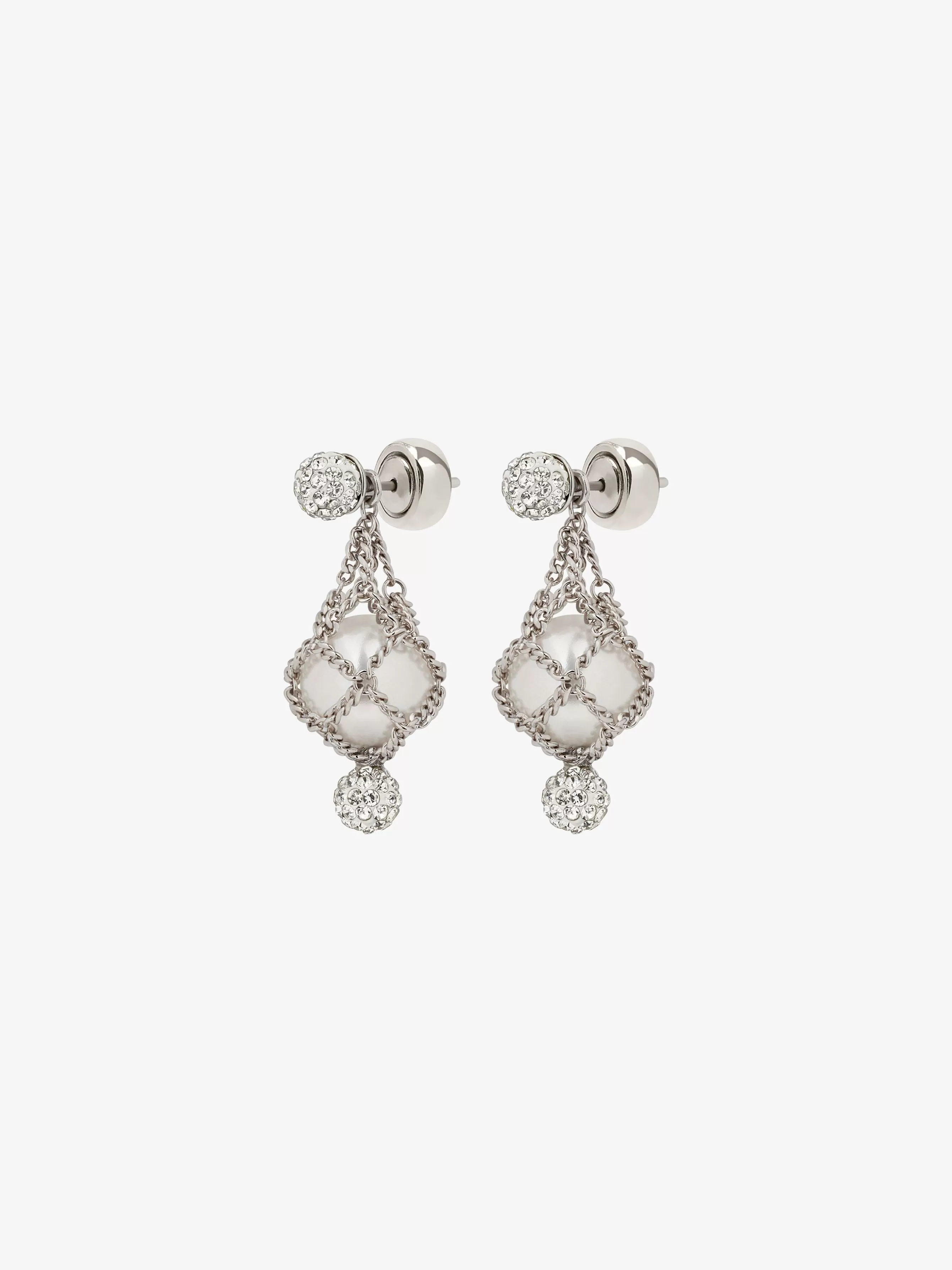 GIVENCHY Jewelry-Pearling earrings in metal with pearls and crystals