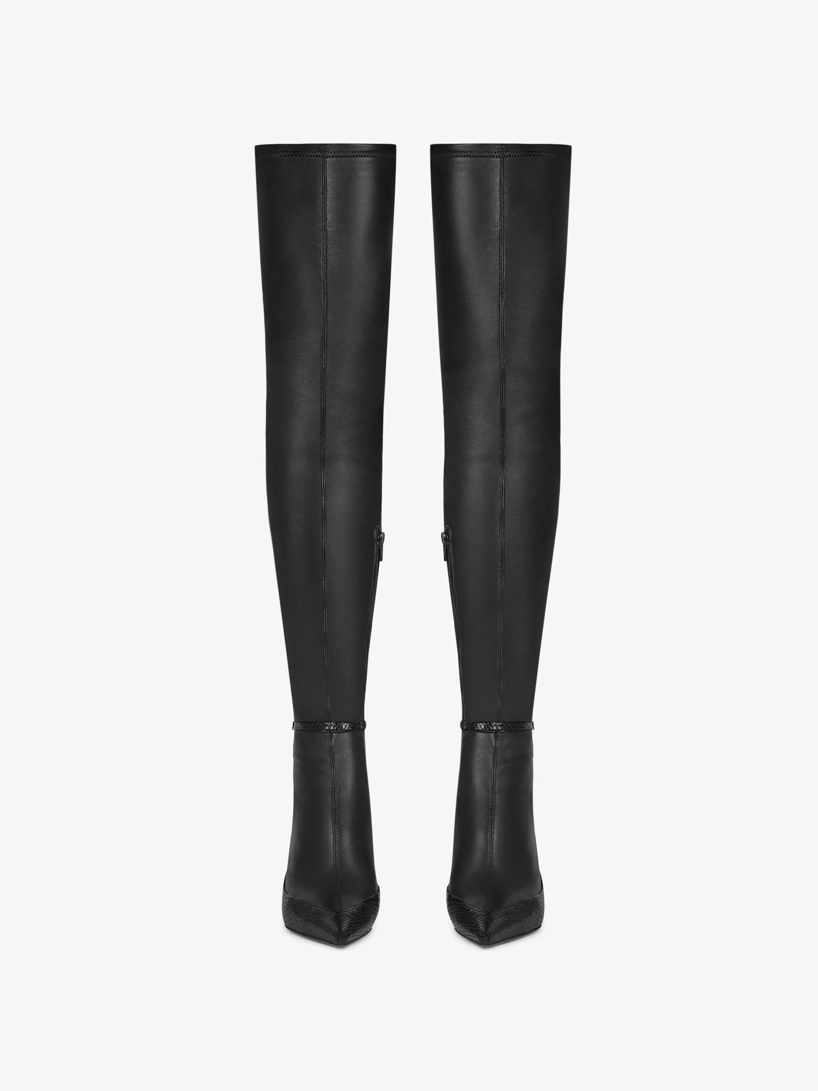 Women GIVENCHY Boots & Booties | Shark Lock-Raven over-the-knee boots in leather and ayers