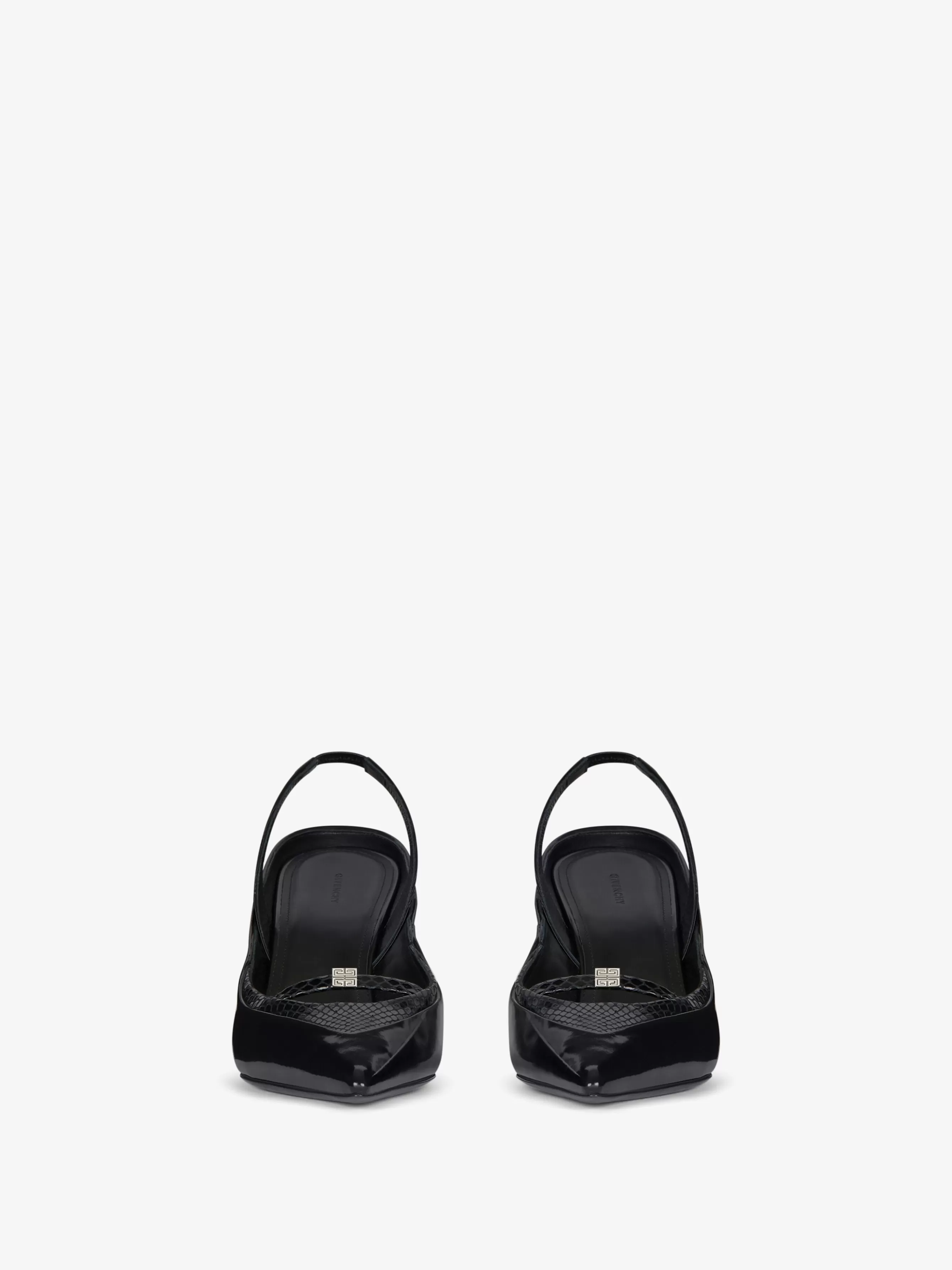 Women GIVENCHY Heels | 4G-Raven slingbacks in leather and ayers