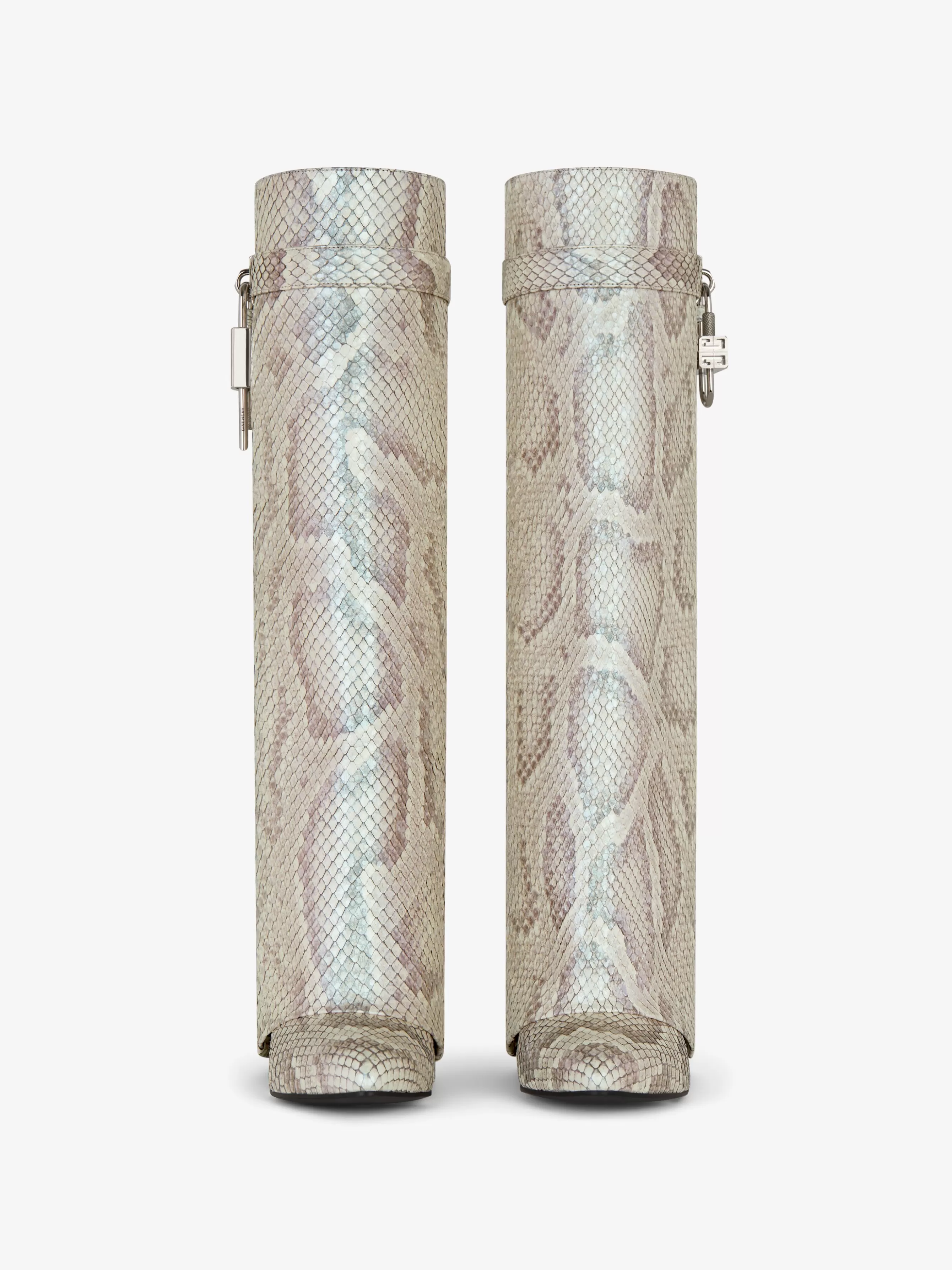 GIVENCHY Shark Lock-Shark Lock boots in python with pearl effect