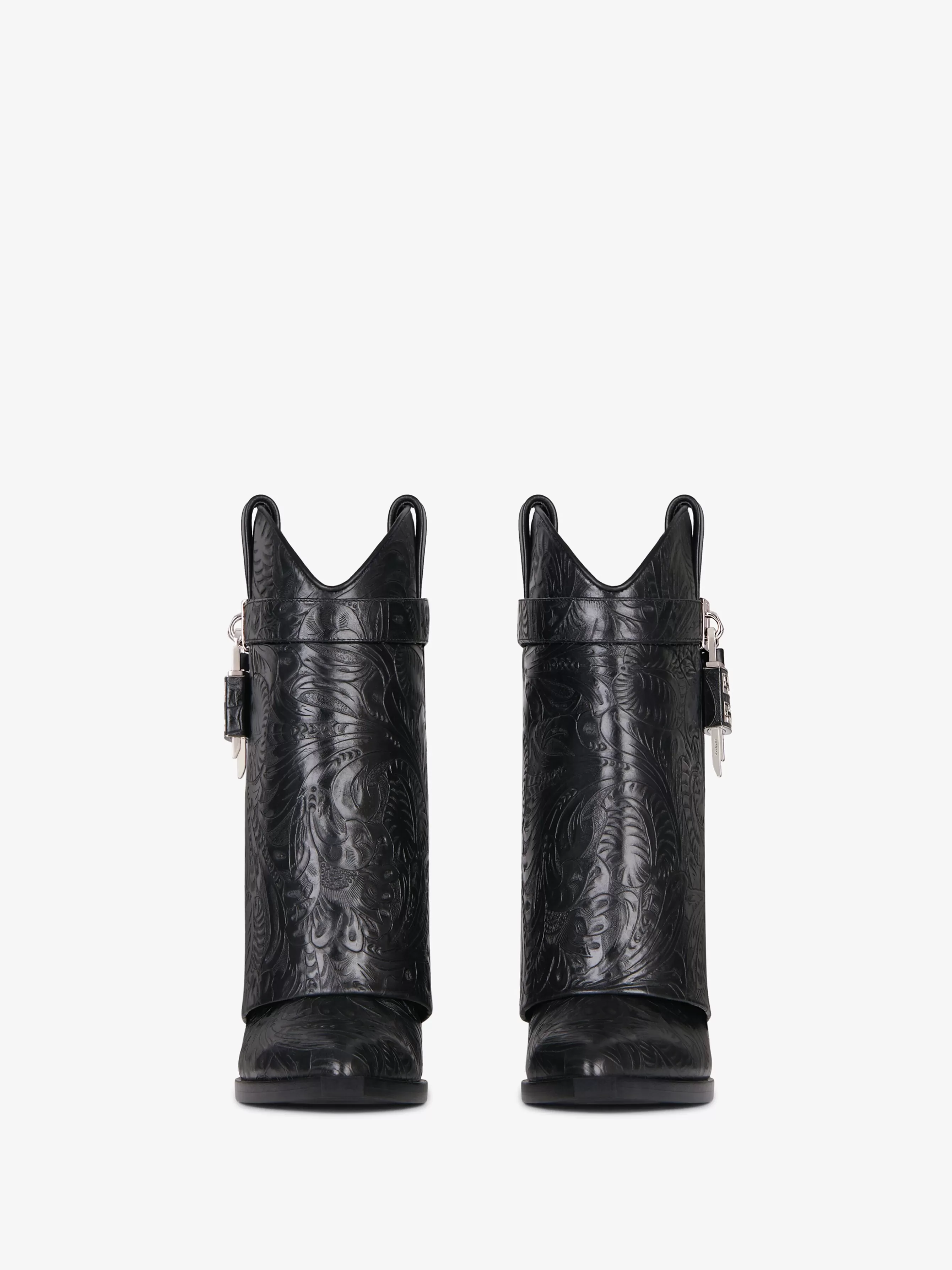 Women GIVENCHY Boots & Booties | Shark Lock-Shark Lock Cowboy ankle boots in western leather