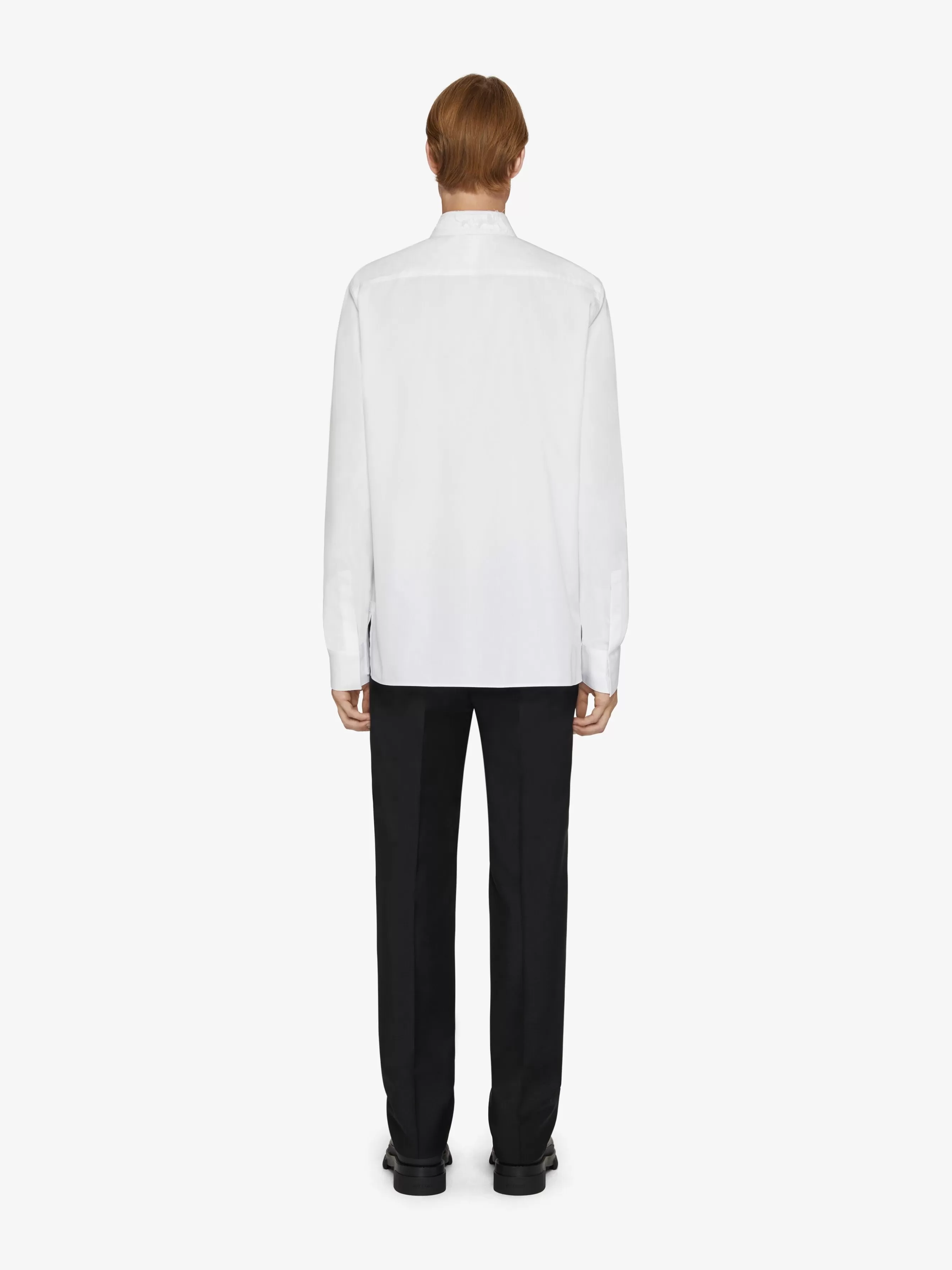 GIVENCHY Shirts-Shirt in cotton with textured bib front