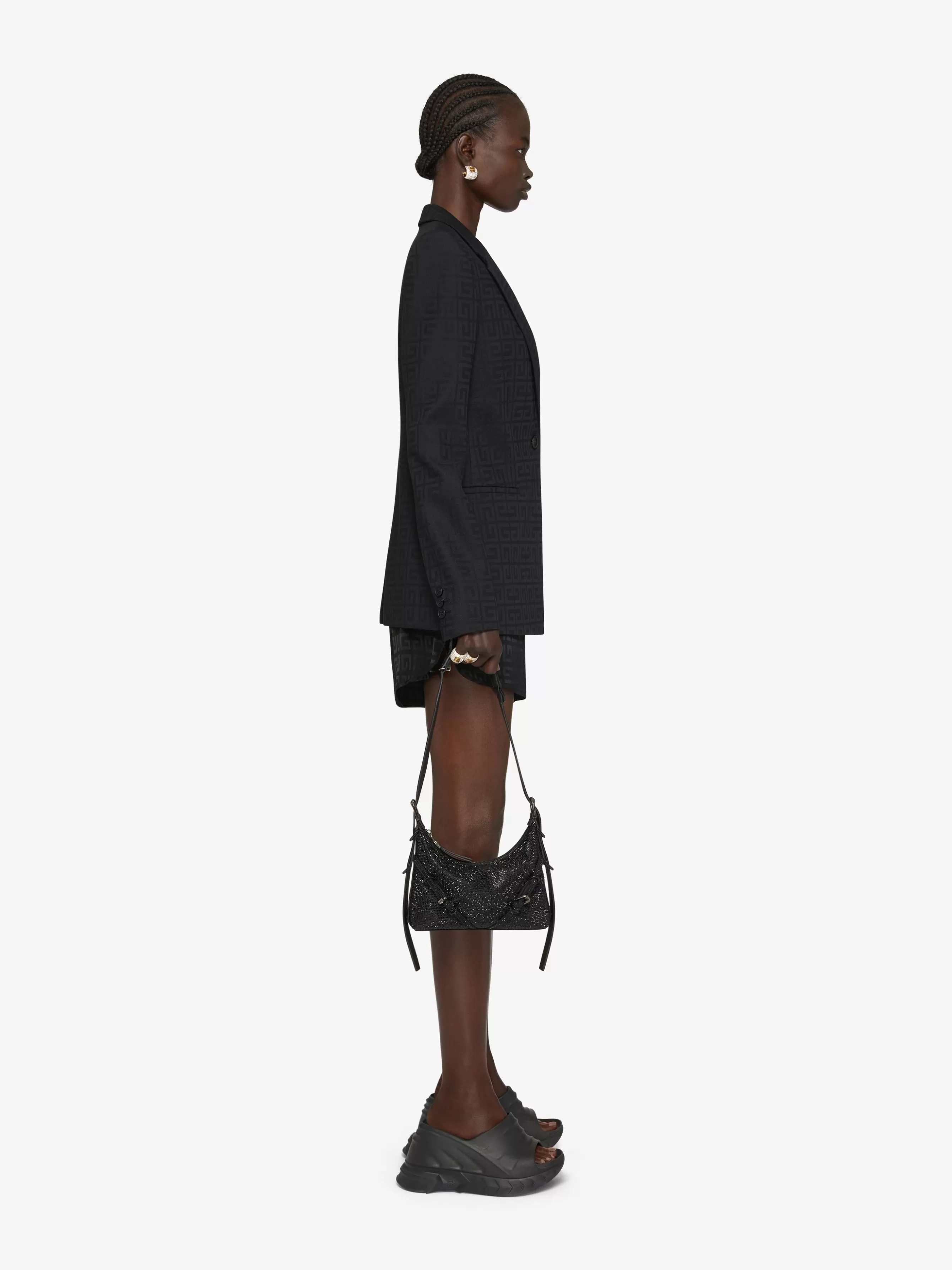 GIVENCHY Pants-Shorts with zips in 4G jacquard