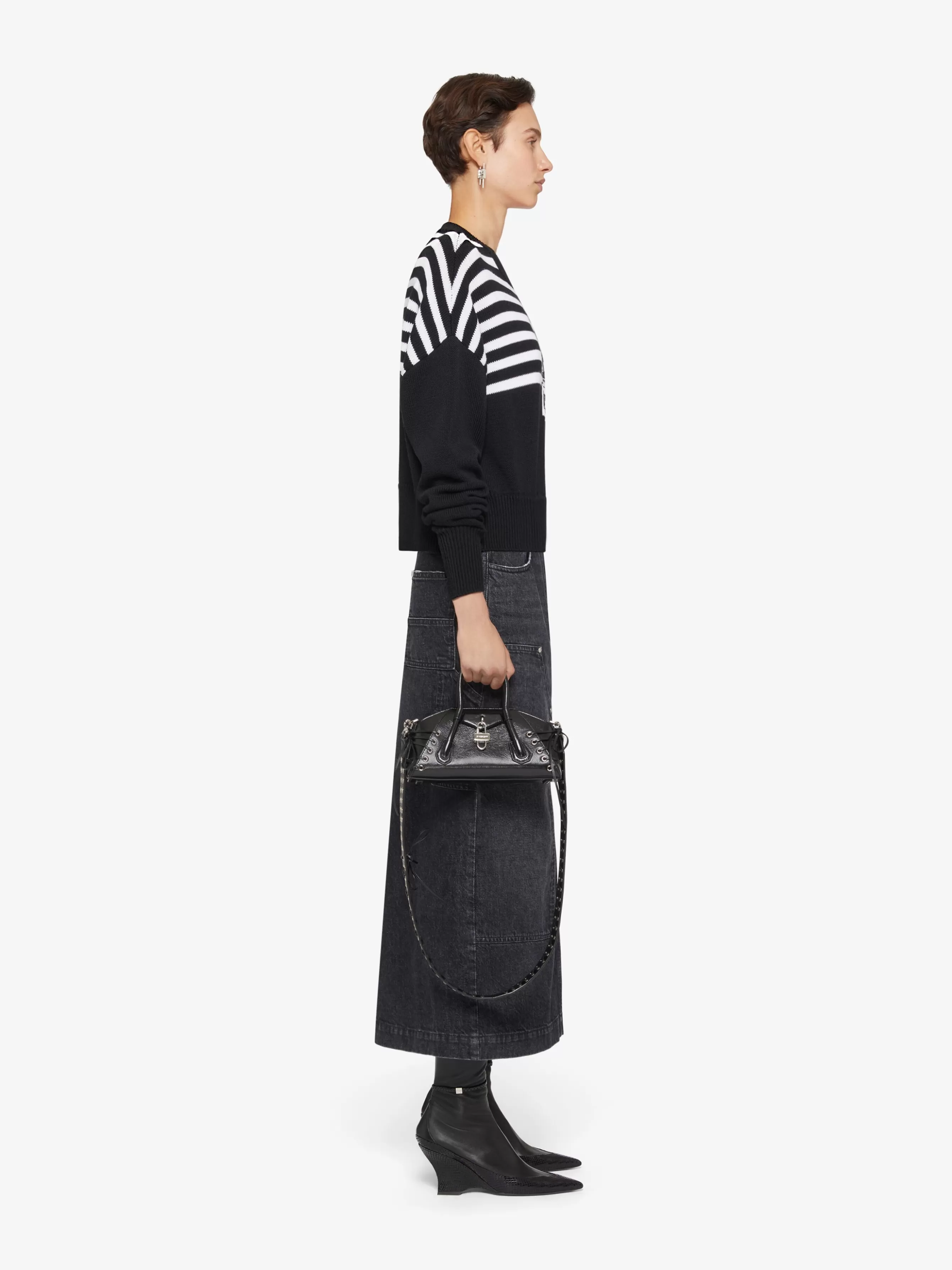 GIVENCHY Skirts-Skirt in denim with patches