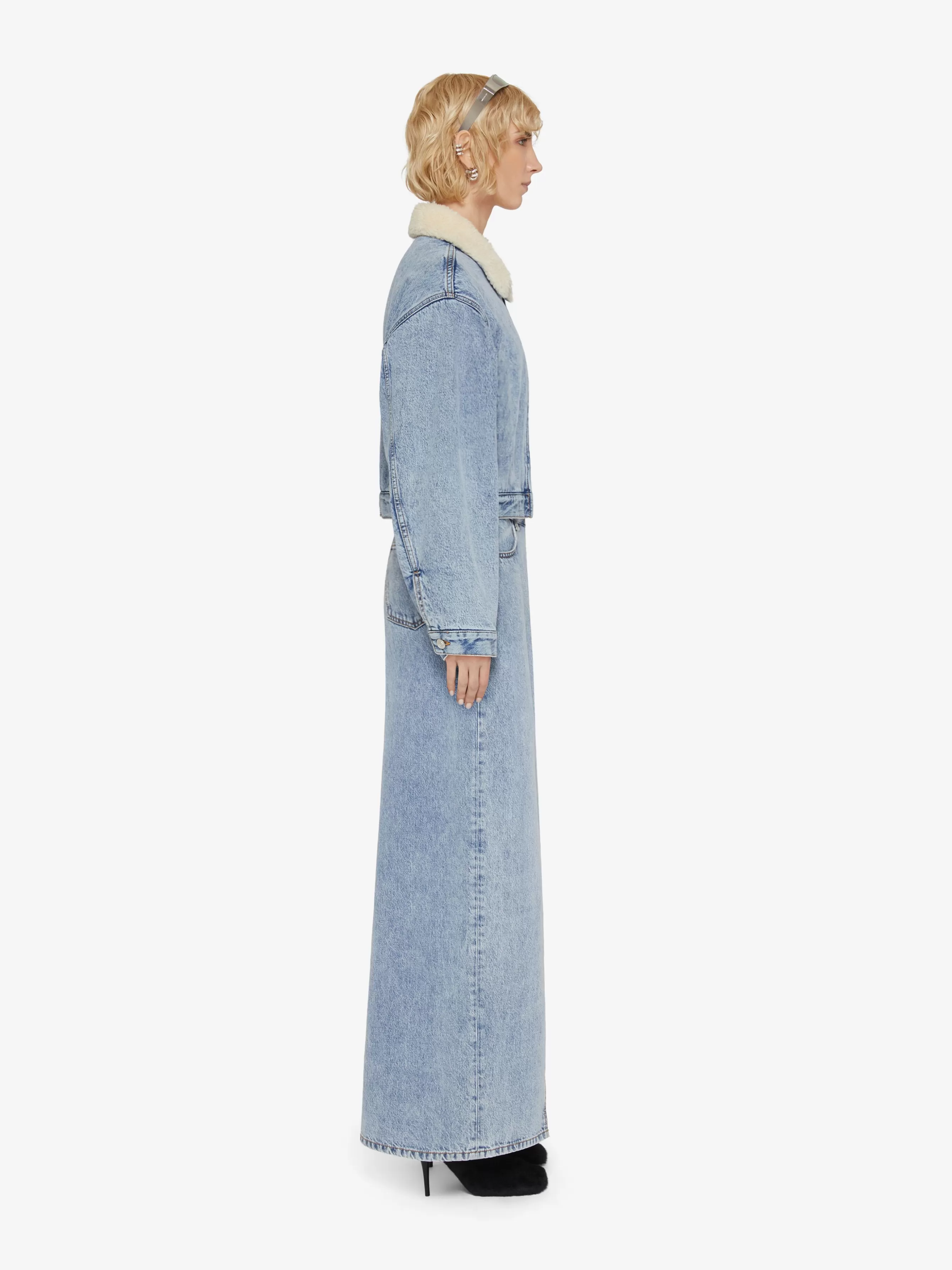 GIVENCHY Skirts-Skirt in denim with slit