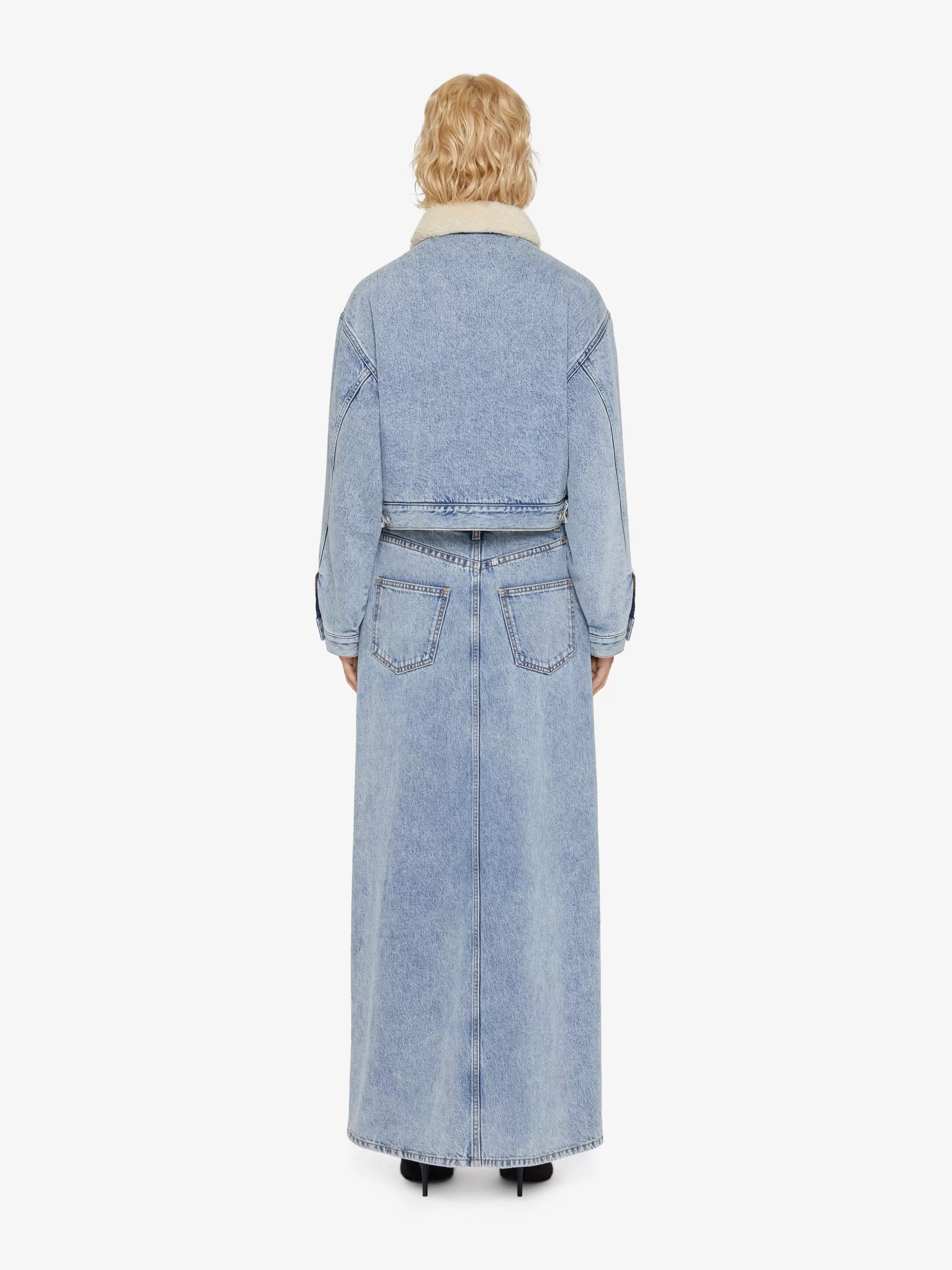 GIVENCHY Skirts-Skirt in denim with slit