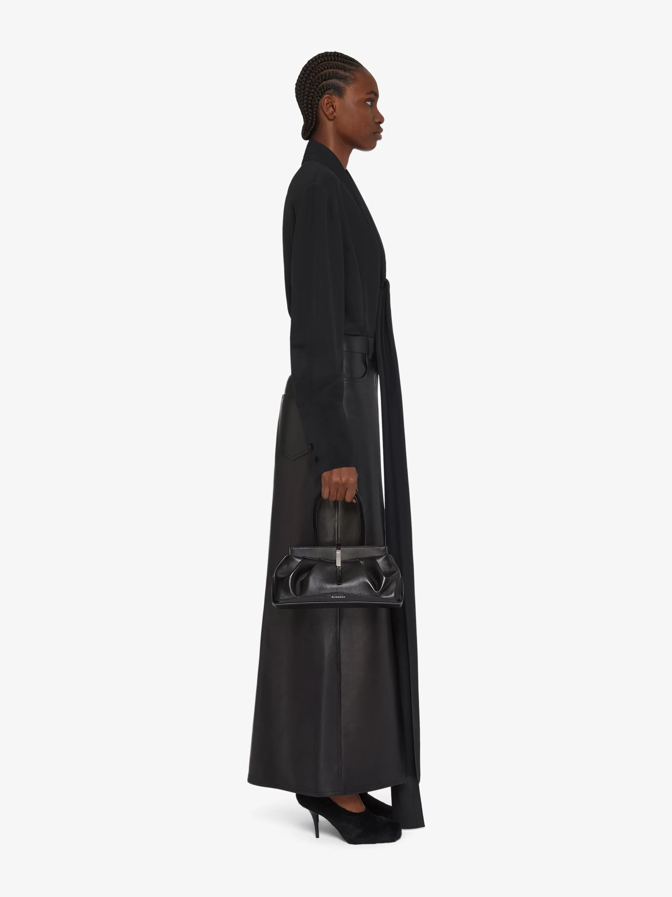 GIVENCHY Skirts-Skirt in leather with slit