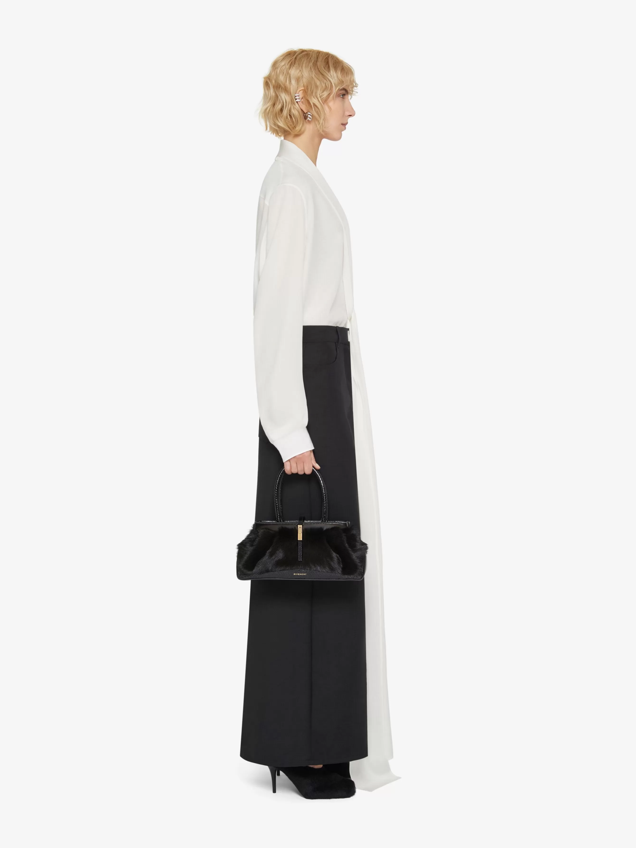 GIVENCHY Skirts-Skirt in wool and mohair with slit