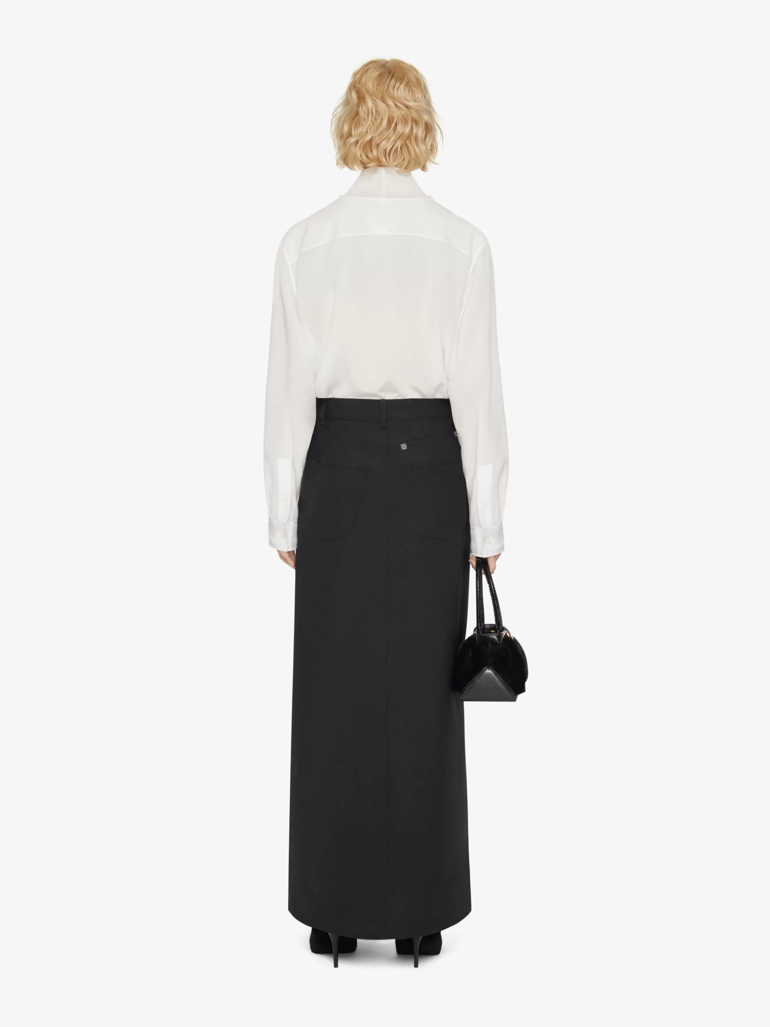 GIVENCHY Skirts-Skirt in wool and mohair with slit