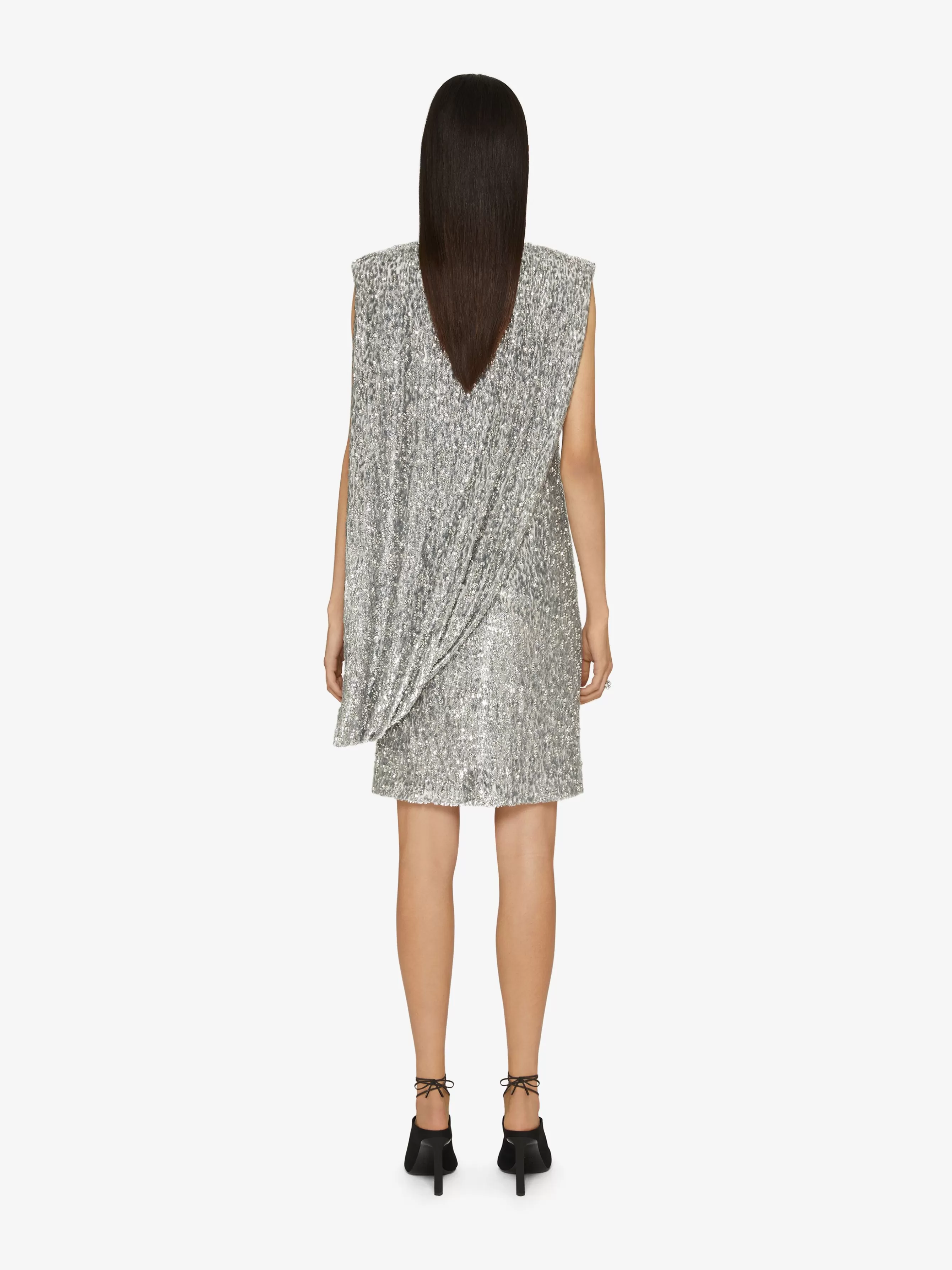 Sale GIVENCHY Dresses-Sleeveless lamé dress with pearls and rhinestones