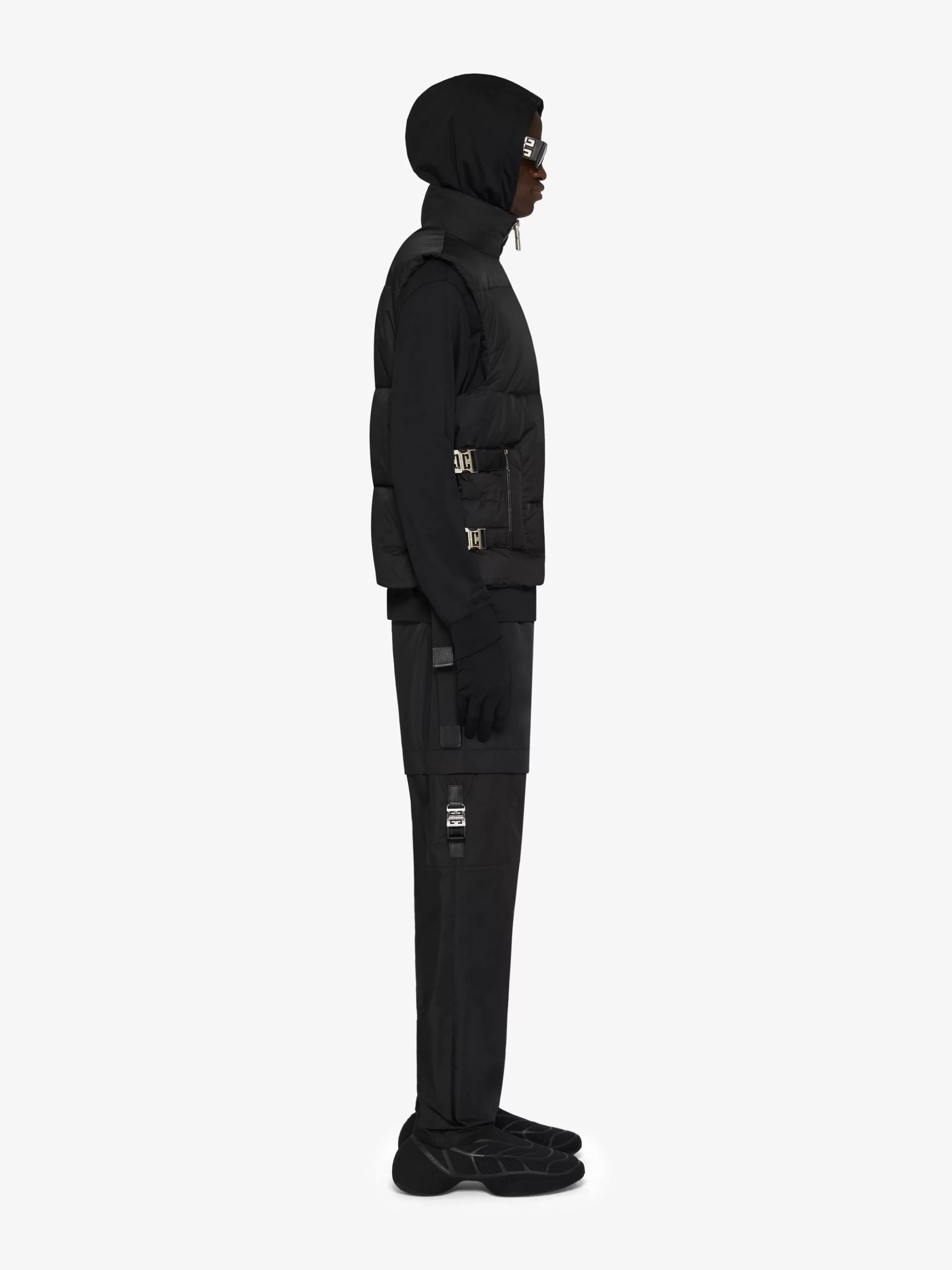 GIVENCHY Outerwear & Blousons-Sleeveless puffer jacket with metallic details