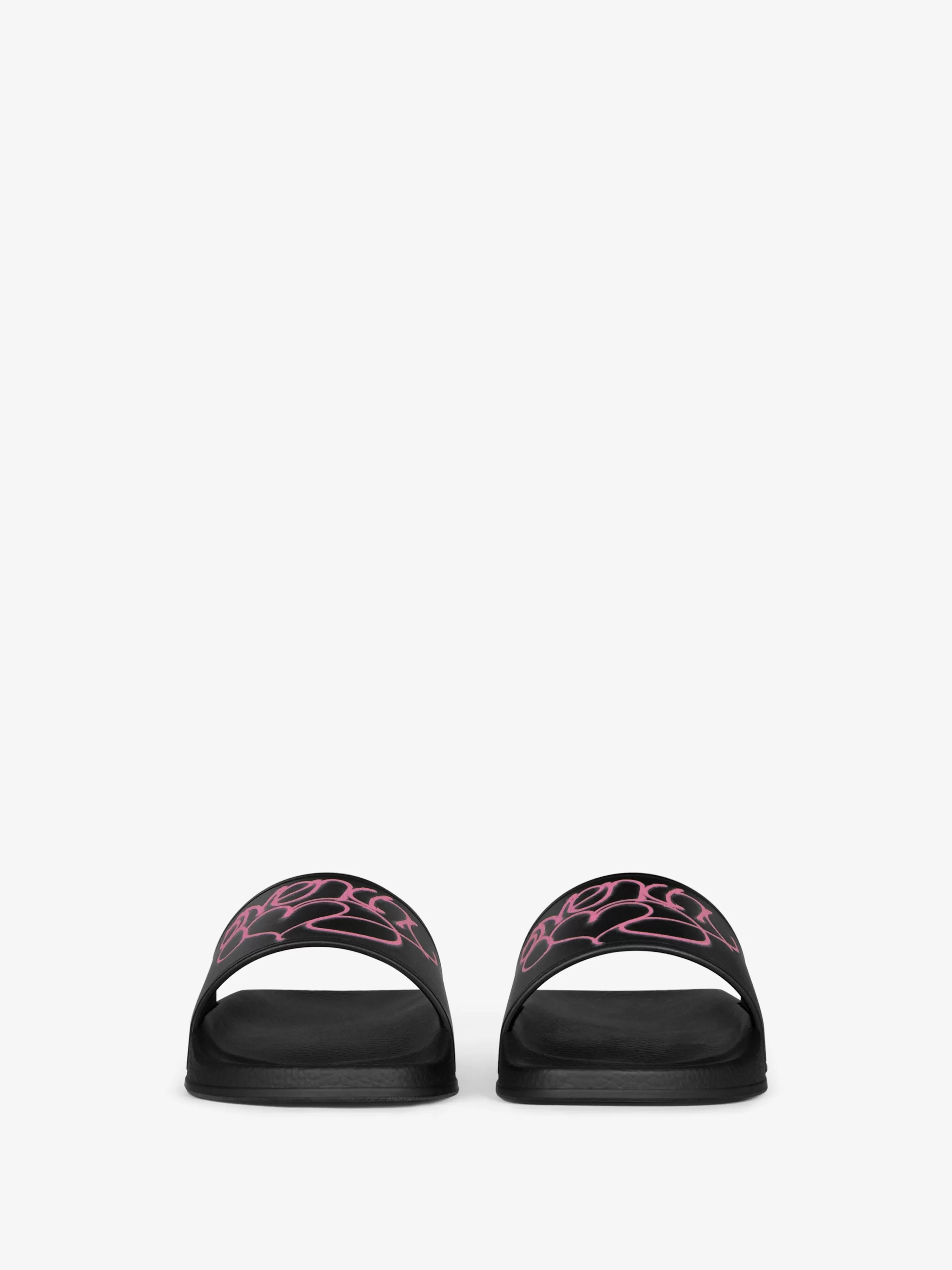 Sale GIVENCHY Shoes-Slide sandals in rubber with Love print