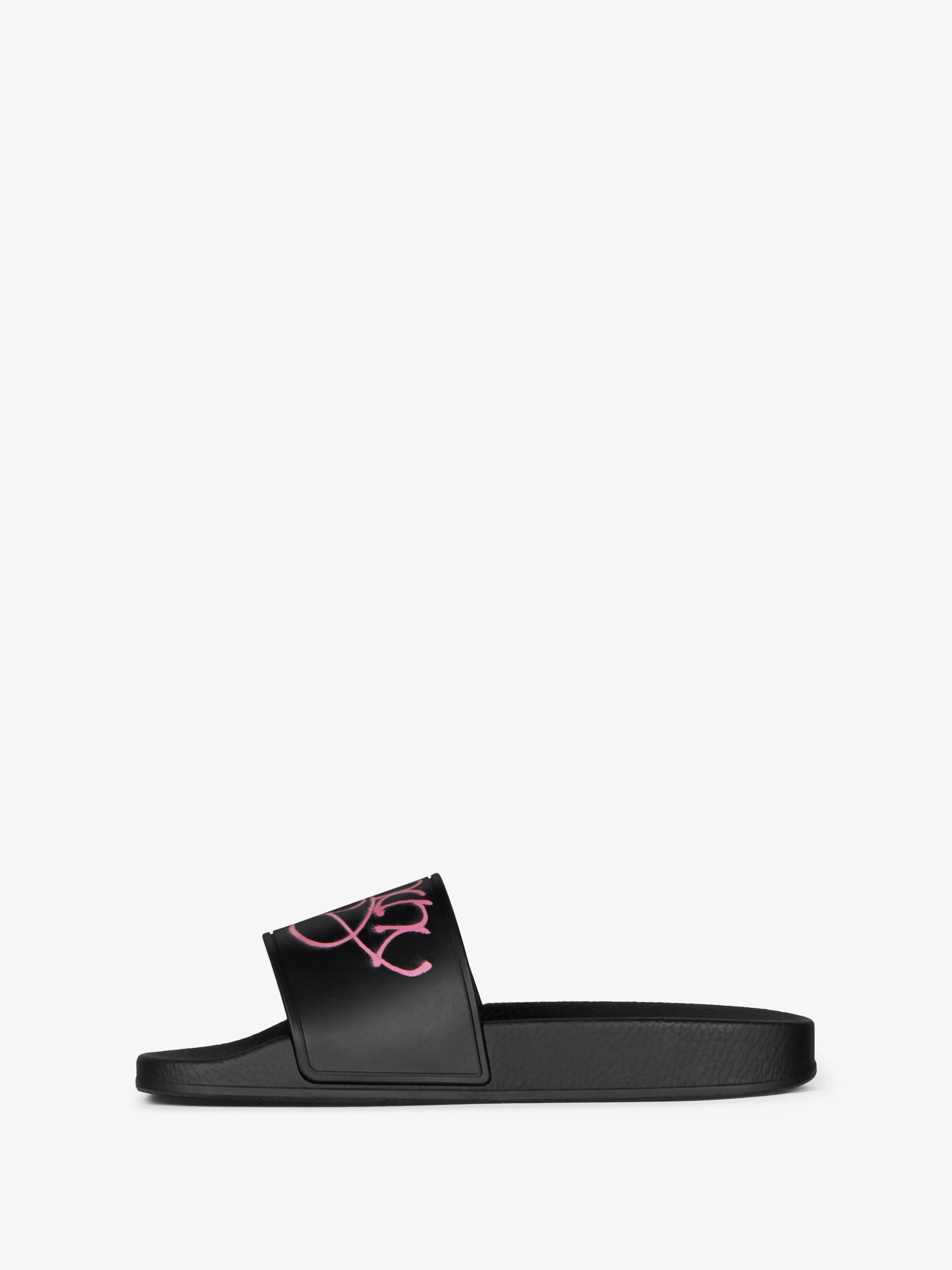 Sale GIVENCHY Shoes-Slide sandals in rubber with Love print