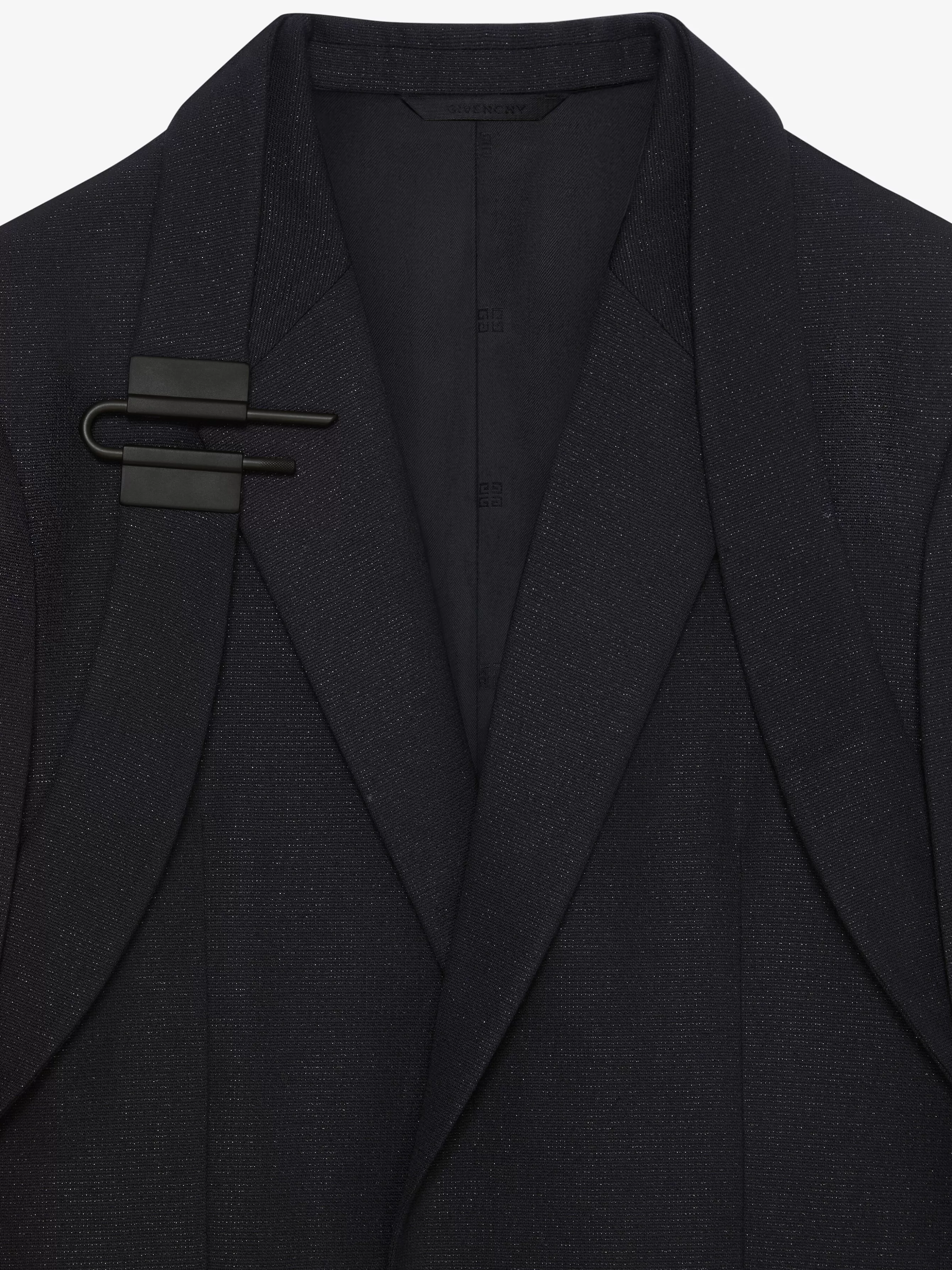 GIVENCHY Jackets & Coats-Slim fit jacket in wool and lurex with U-Lock harness