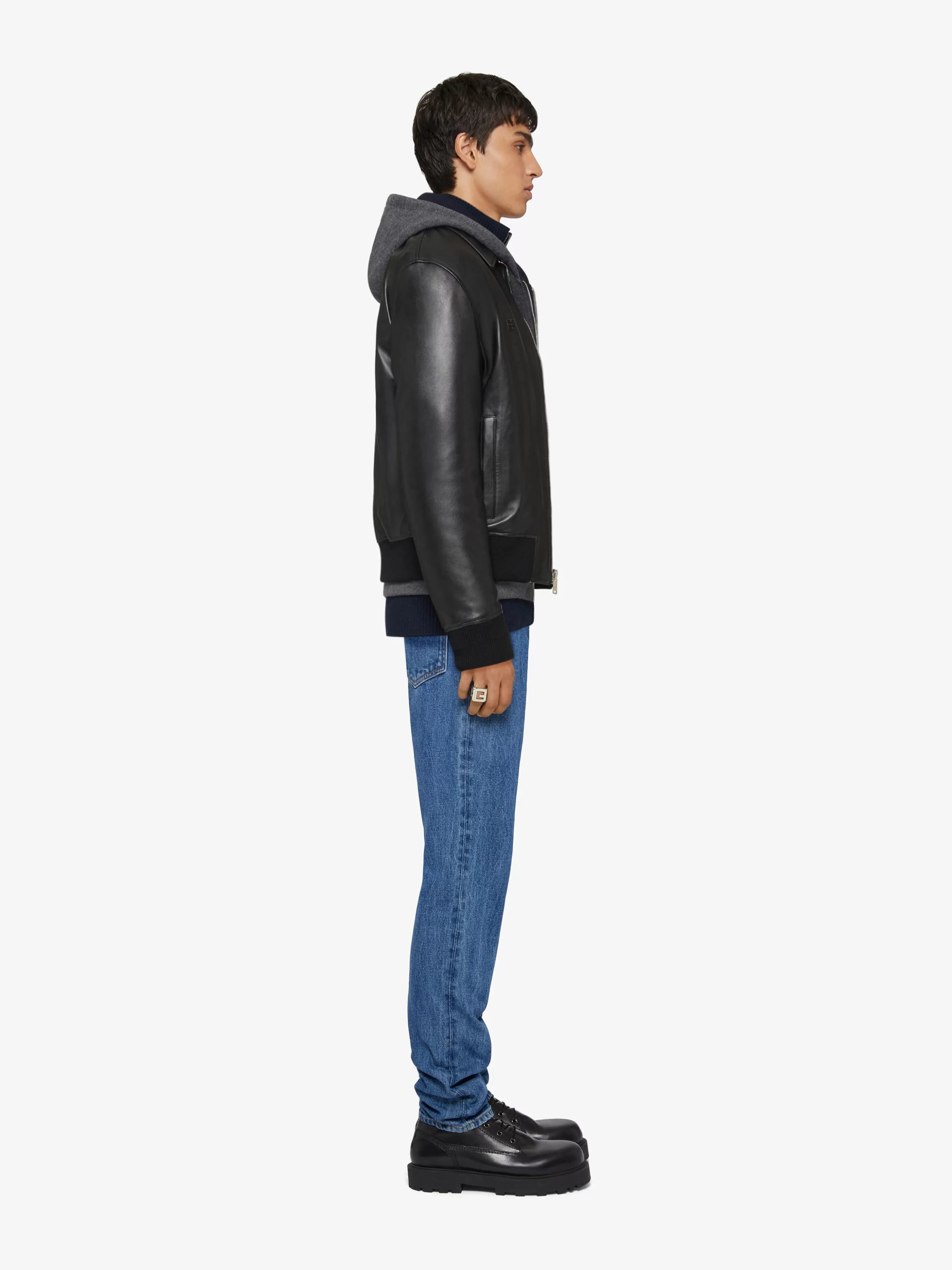 GIVENCHY Denim-Slim fit jeans in marble denim