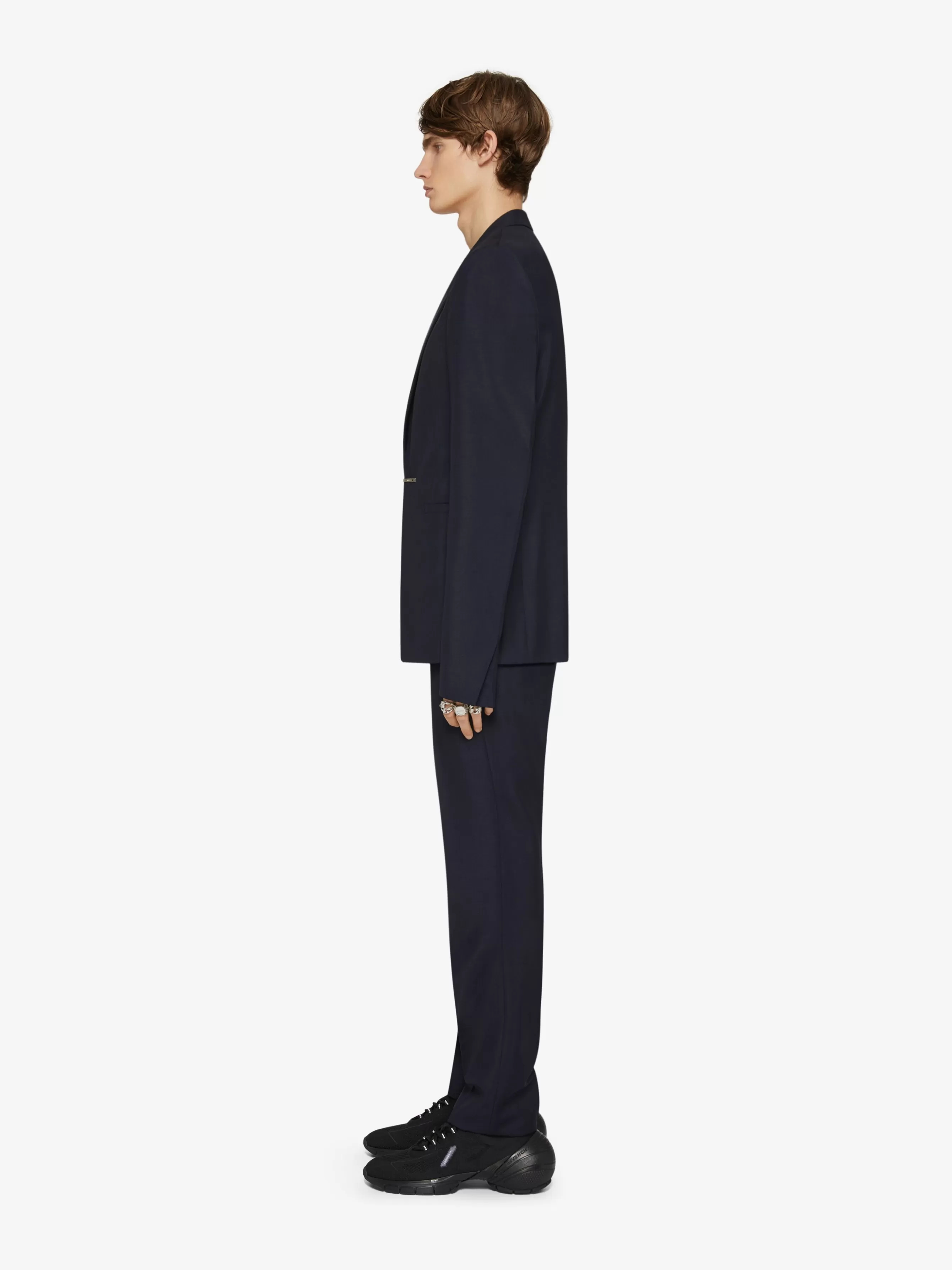 GIVENCHY Pants-Slim fit tailored pants in wool and mohair