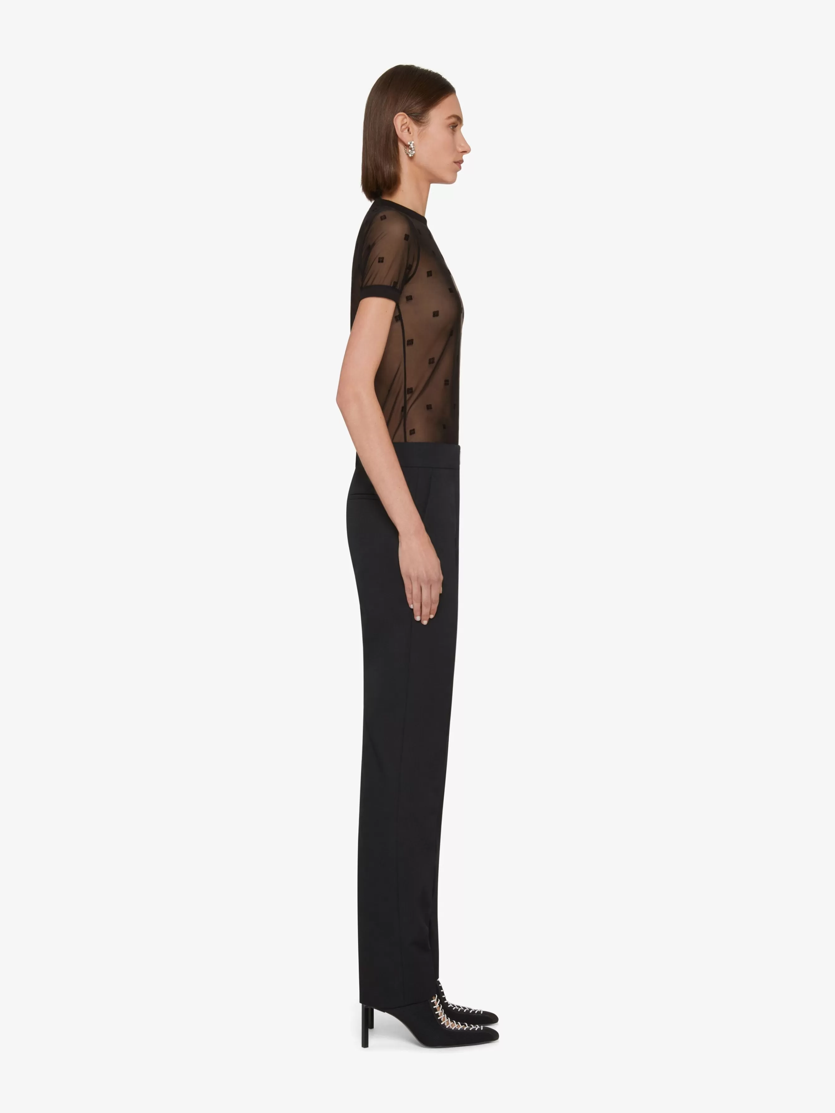 GIVENCHY Pants-Slim fit tailored pants in wool and mohair