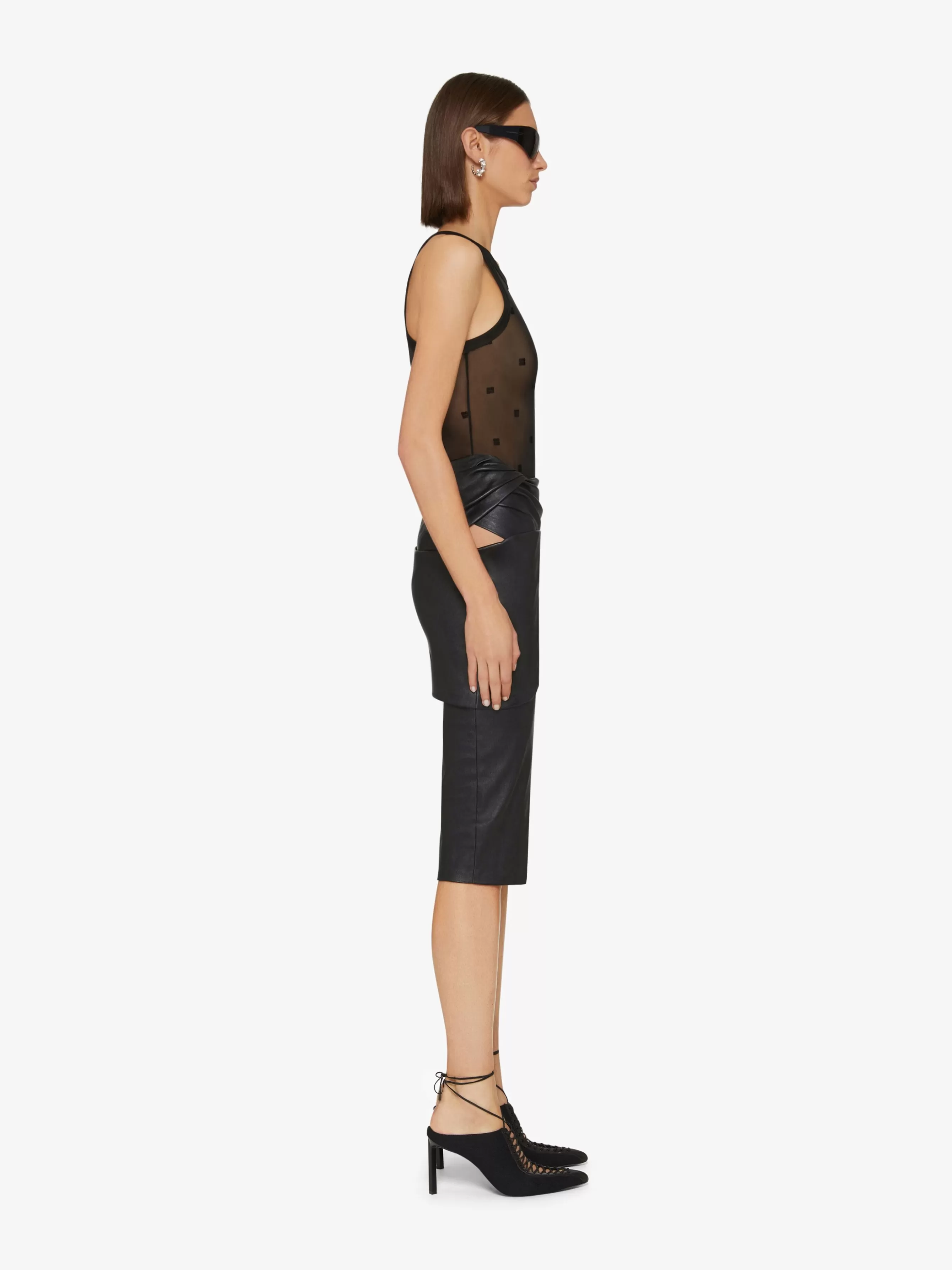 Sale GIVENCHY Tops & T-shirts-Slim fit tank top in 4G tulle