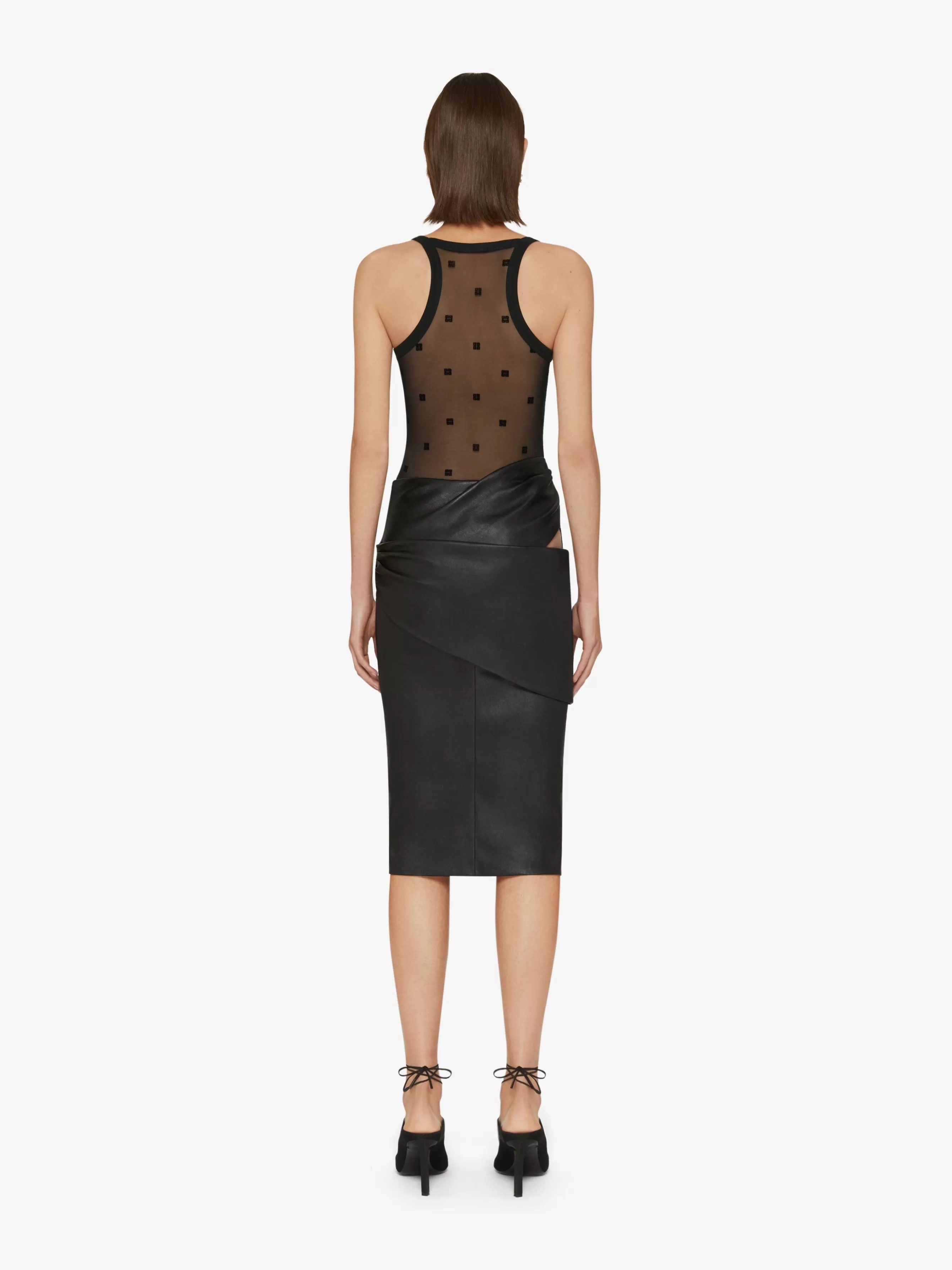 Sale GIVENCHY Tops & T-shirts-Slim fit tank top in 4G tulle