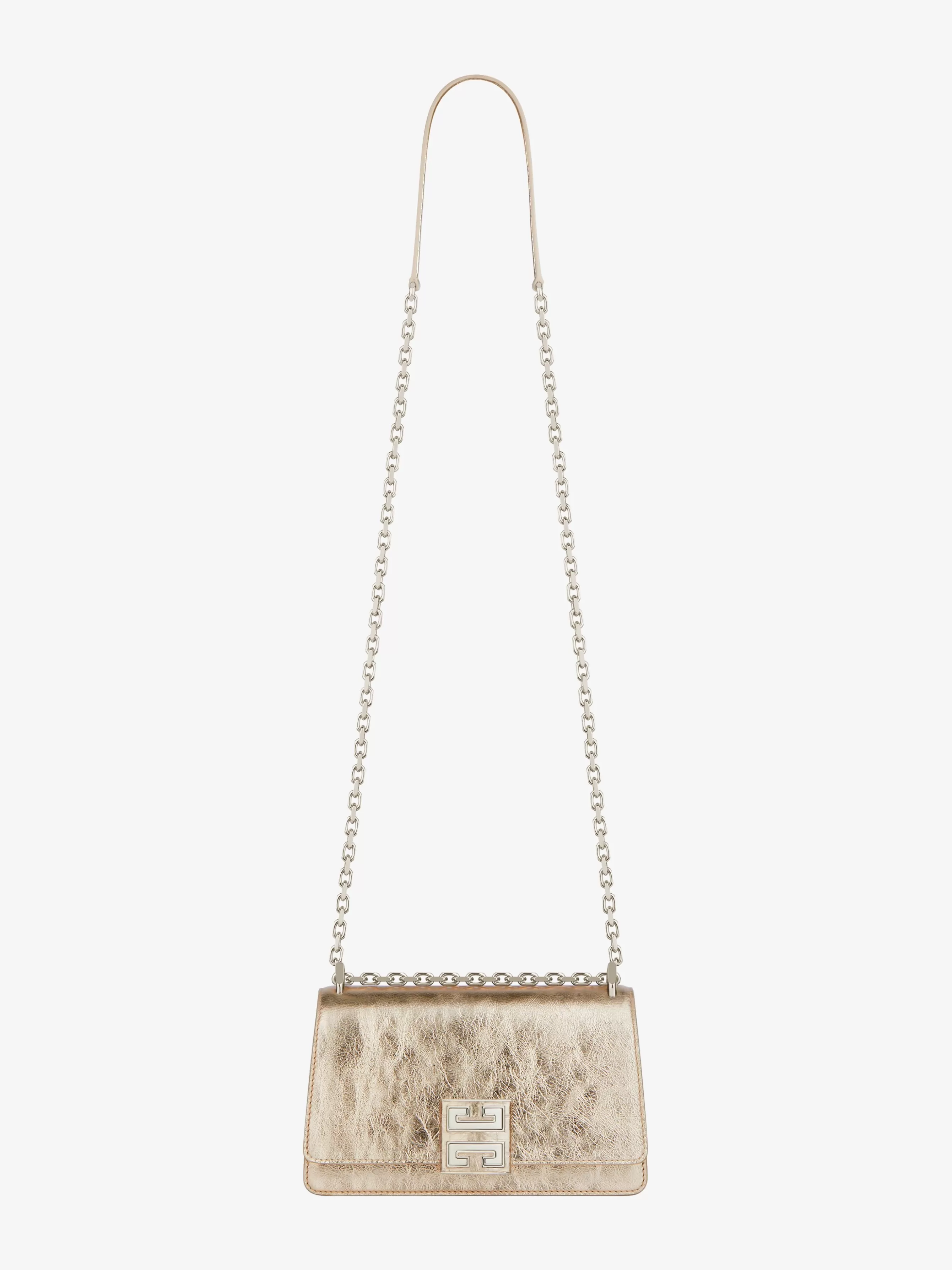 GIVENCHY Cross-body Bags-Small 4G bag in laminated leather with chain