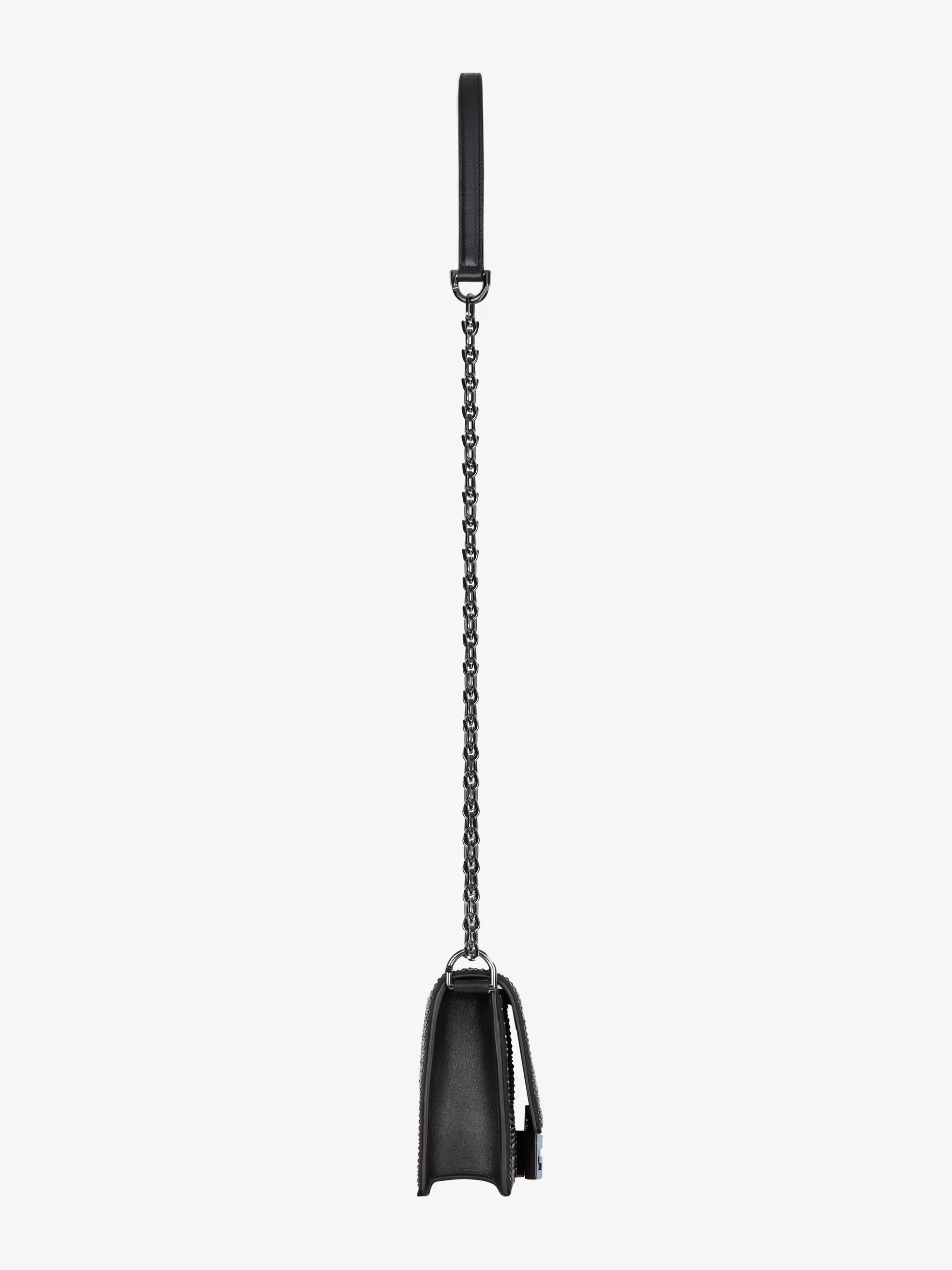 Men/Women GIVENCHY Sneakers | Heels-Small 4G bag in satin with 4G studs, strass and chain