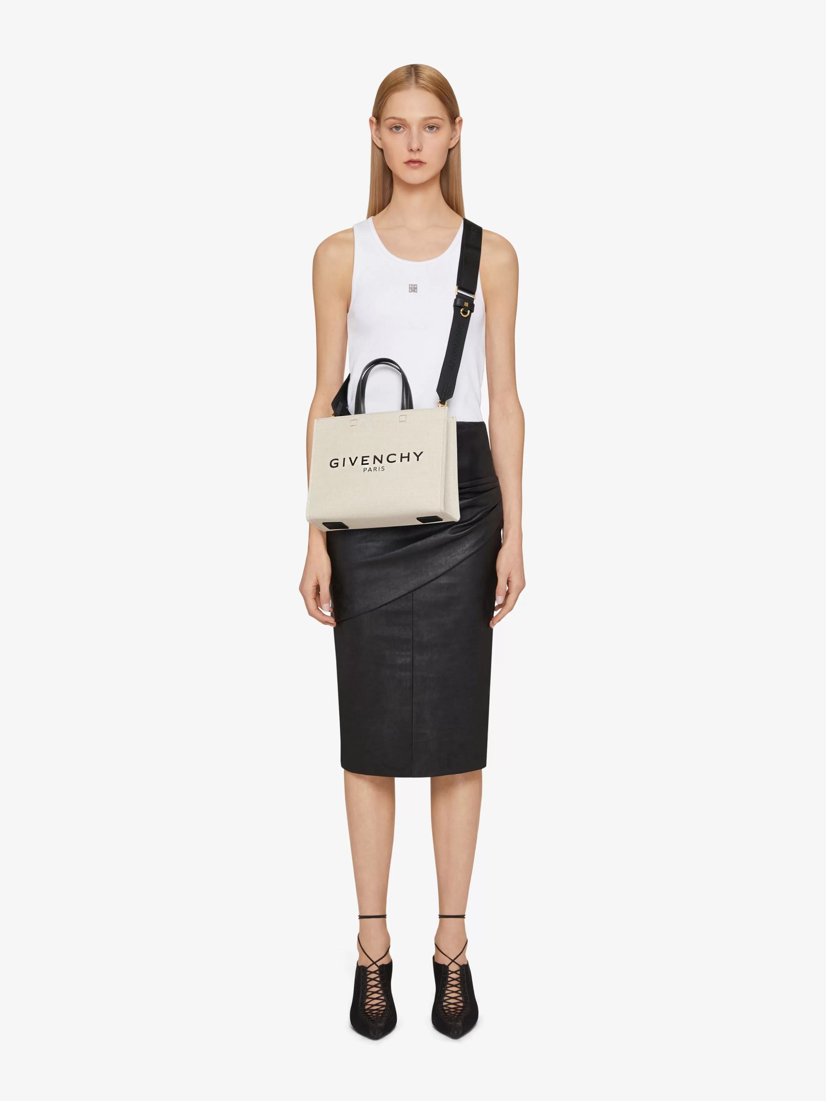 Women GIVENCHY G-Tote | Cross-body Bags-Small G-Tote shopping bag in canvas