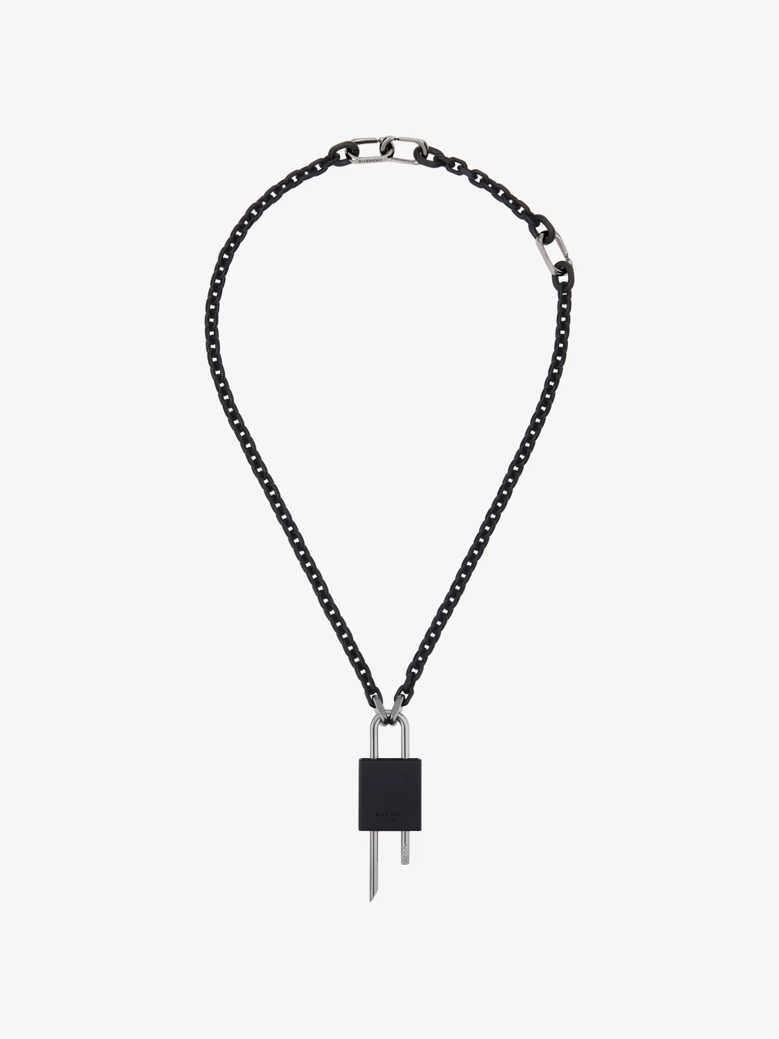 GIVENCHY Jewelry-Small Lock necklace in metal with crystals