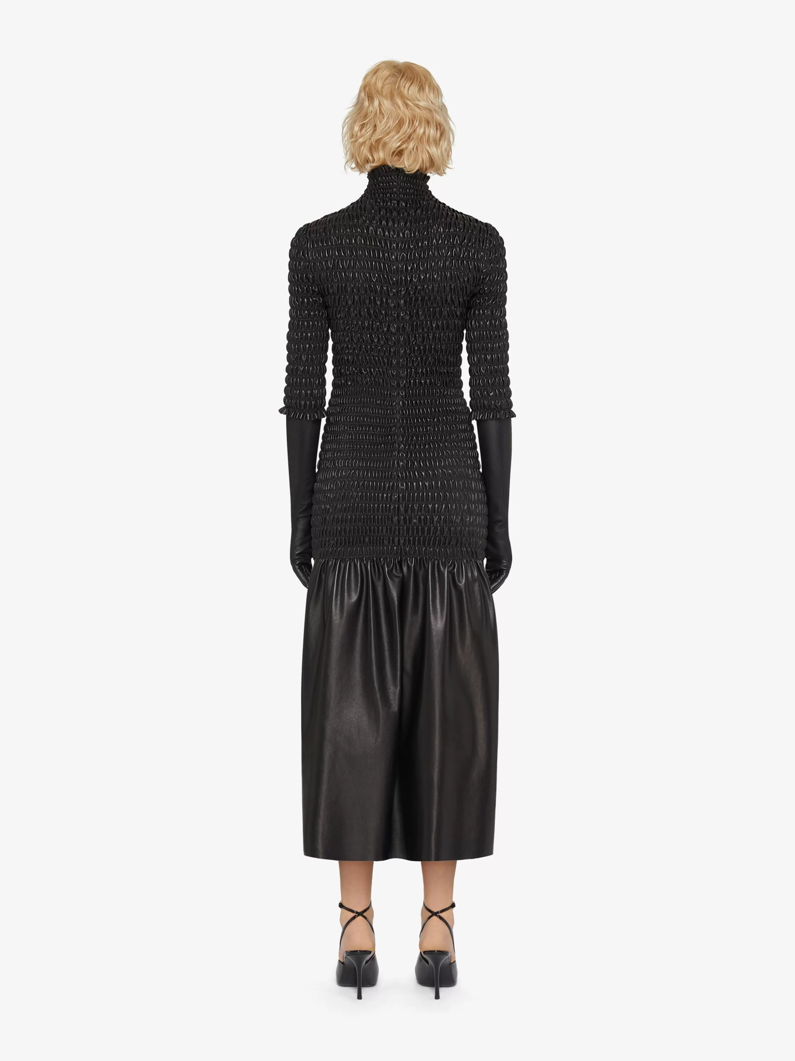 GIVENCHY Dresses-Smocked dress in leather