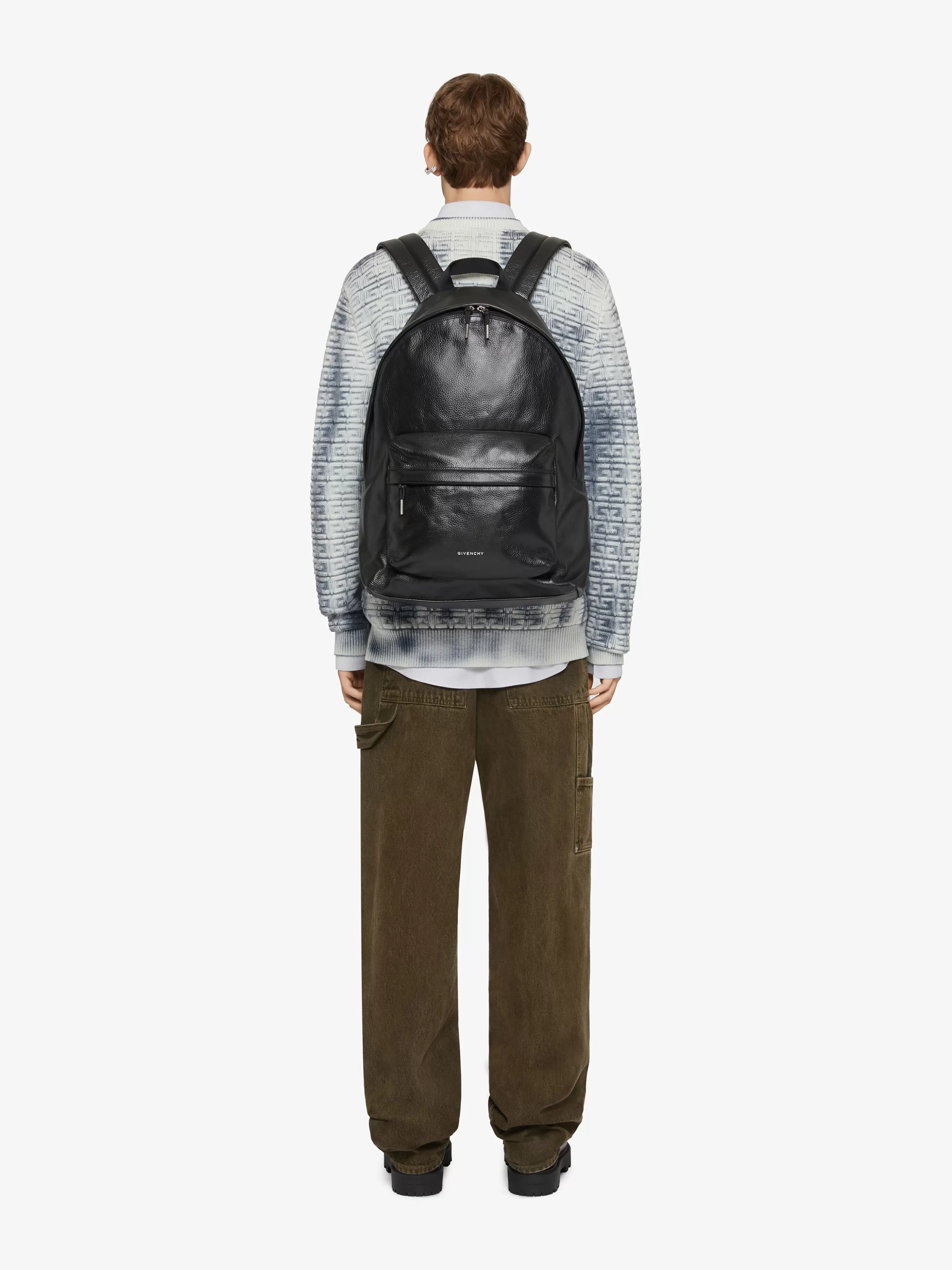 GIVENCHY Knitwear-Sweater in 4G wool with overdyed effect