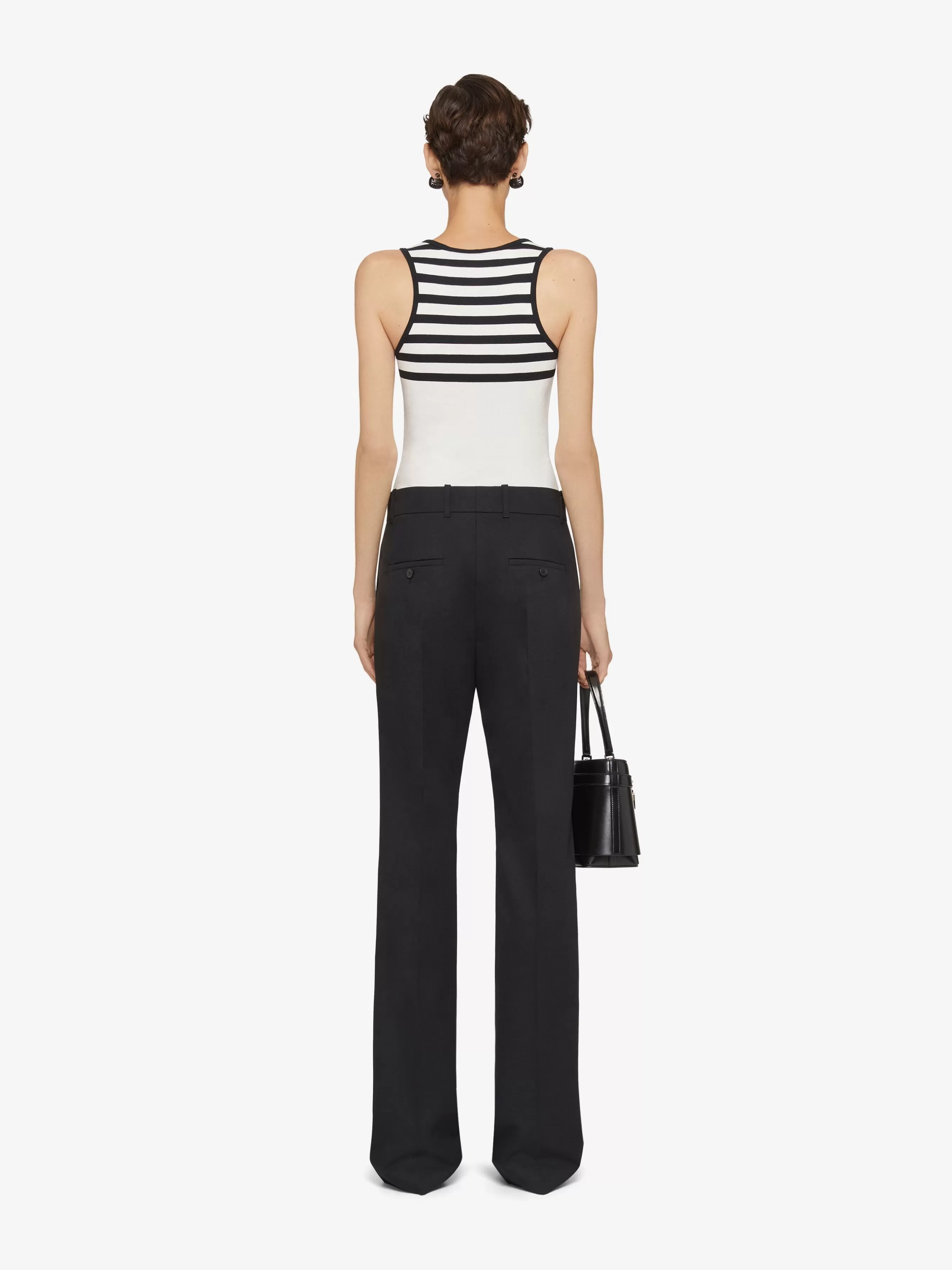 GIVENCHY Pants-Tailored pants in tricotine wool and mohair