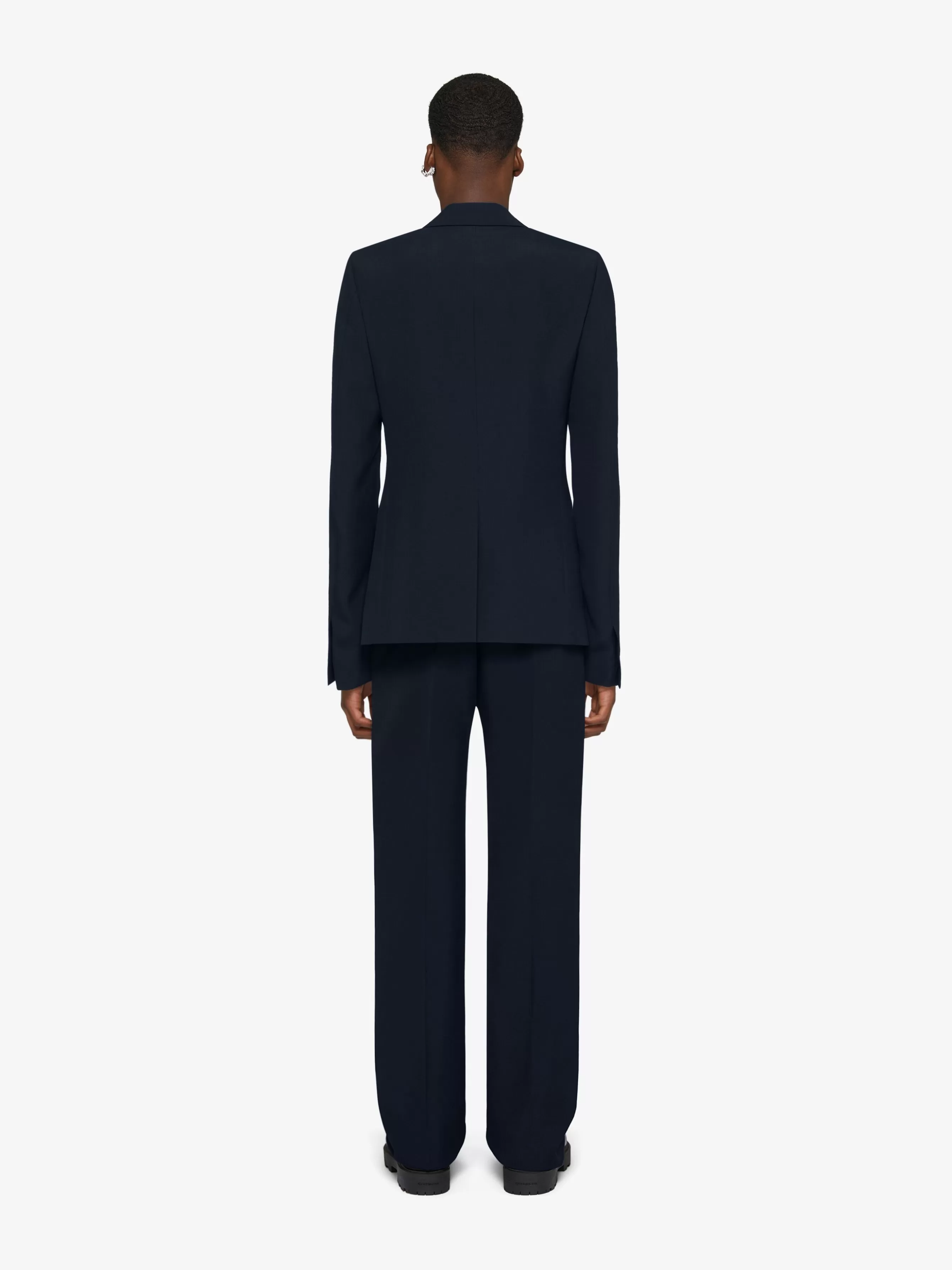 GIVENCHY Pants-Tailored pants in wool with satin piping