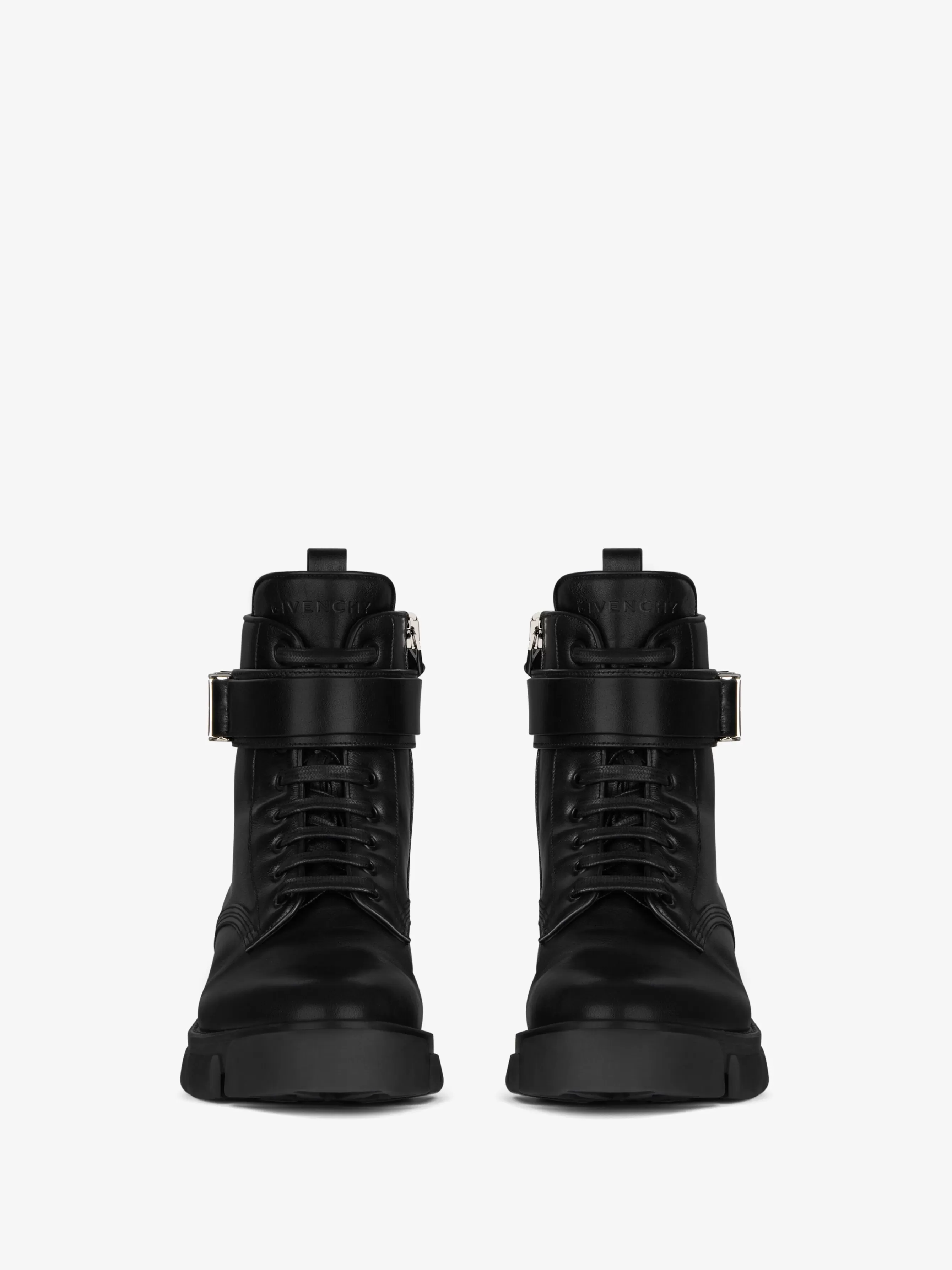 Women GIVENCHY City | Marshmallow-Terra boots in leather with 4G buckle