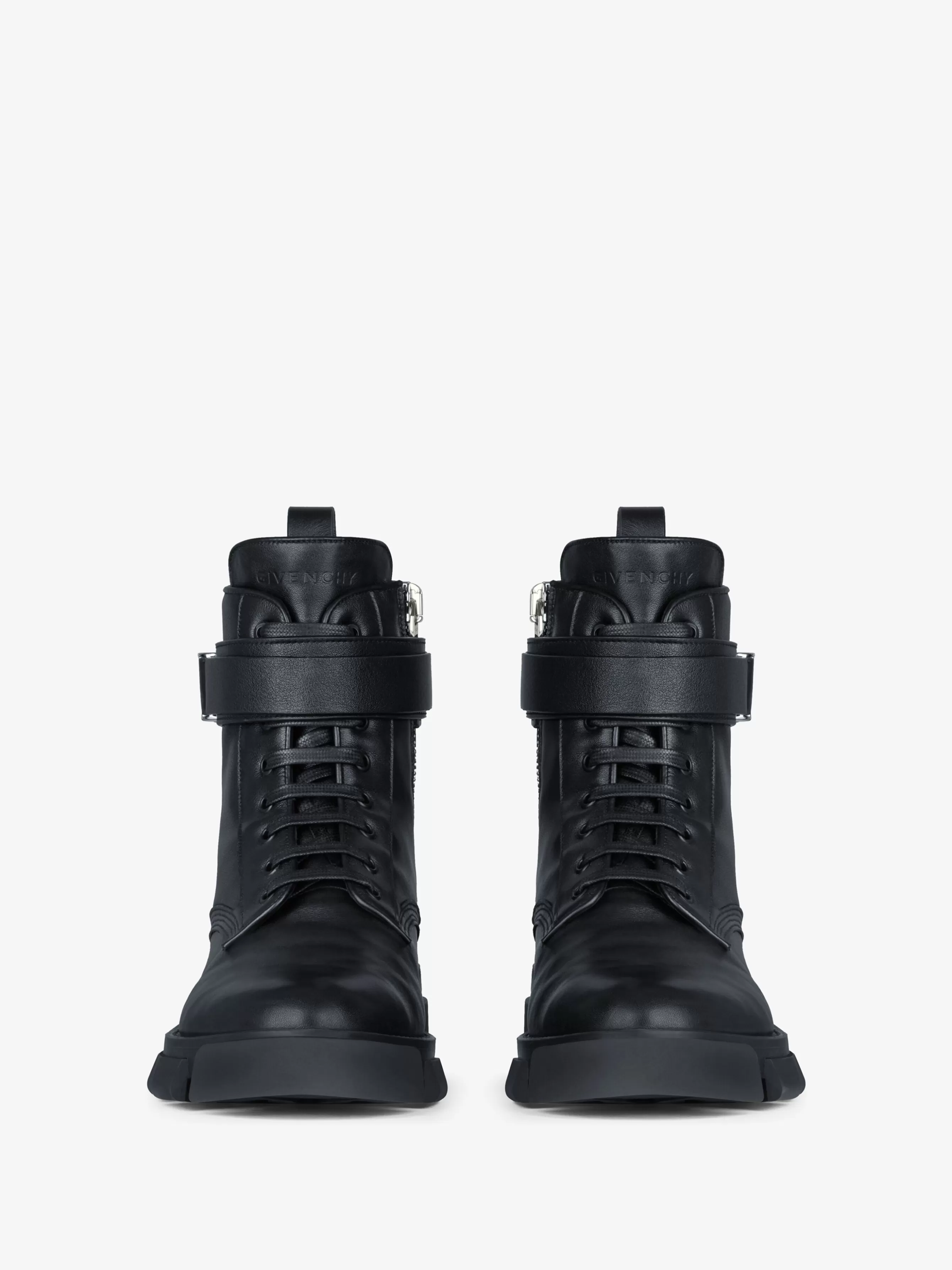 GIVENCHY Boots & Derbies-Terra boots in leather with 4G buckle