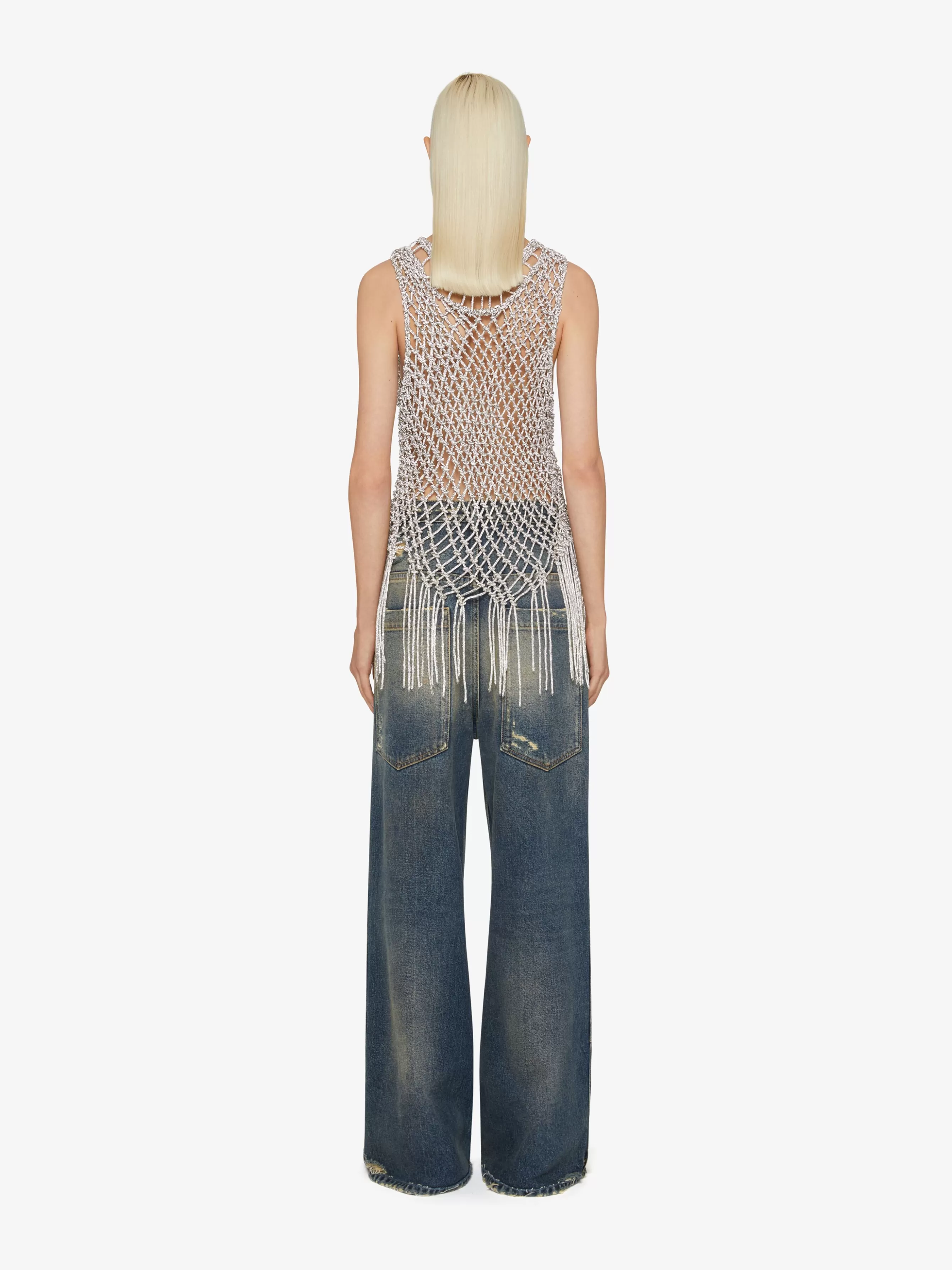 GIVENCHY Tops & Shirts-Top in macrame with embroidered rhinestones