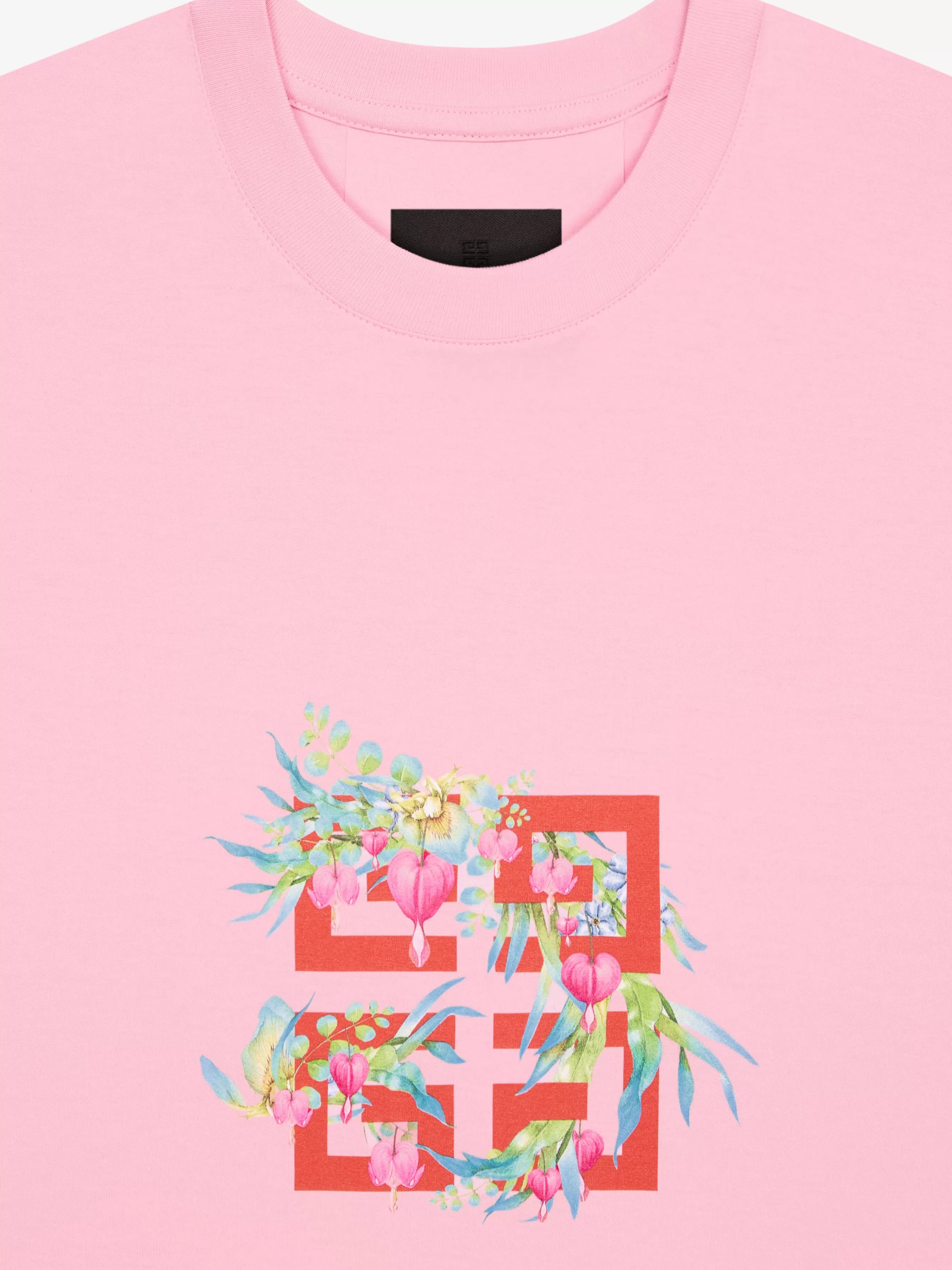 GIVENCHY T-Shirts-T-shirt in cotton with 4G Flowers print