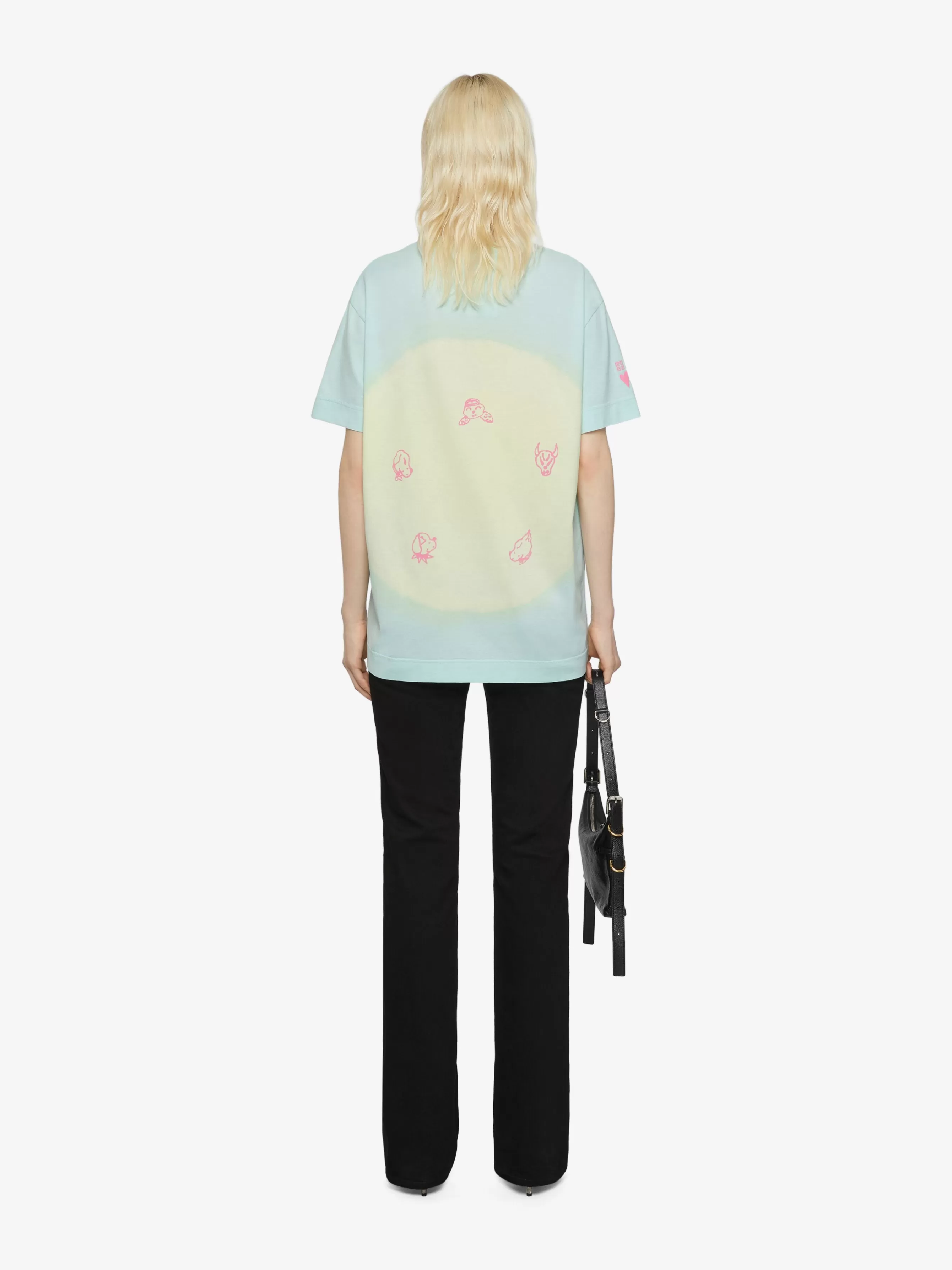 Sale GIVENCHY Tops & T-shirts-T-shirt in tie and dye cotton with Love print