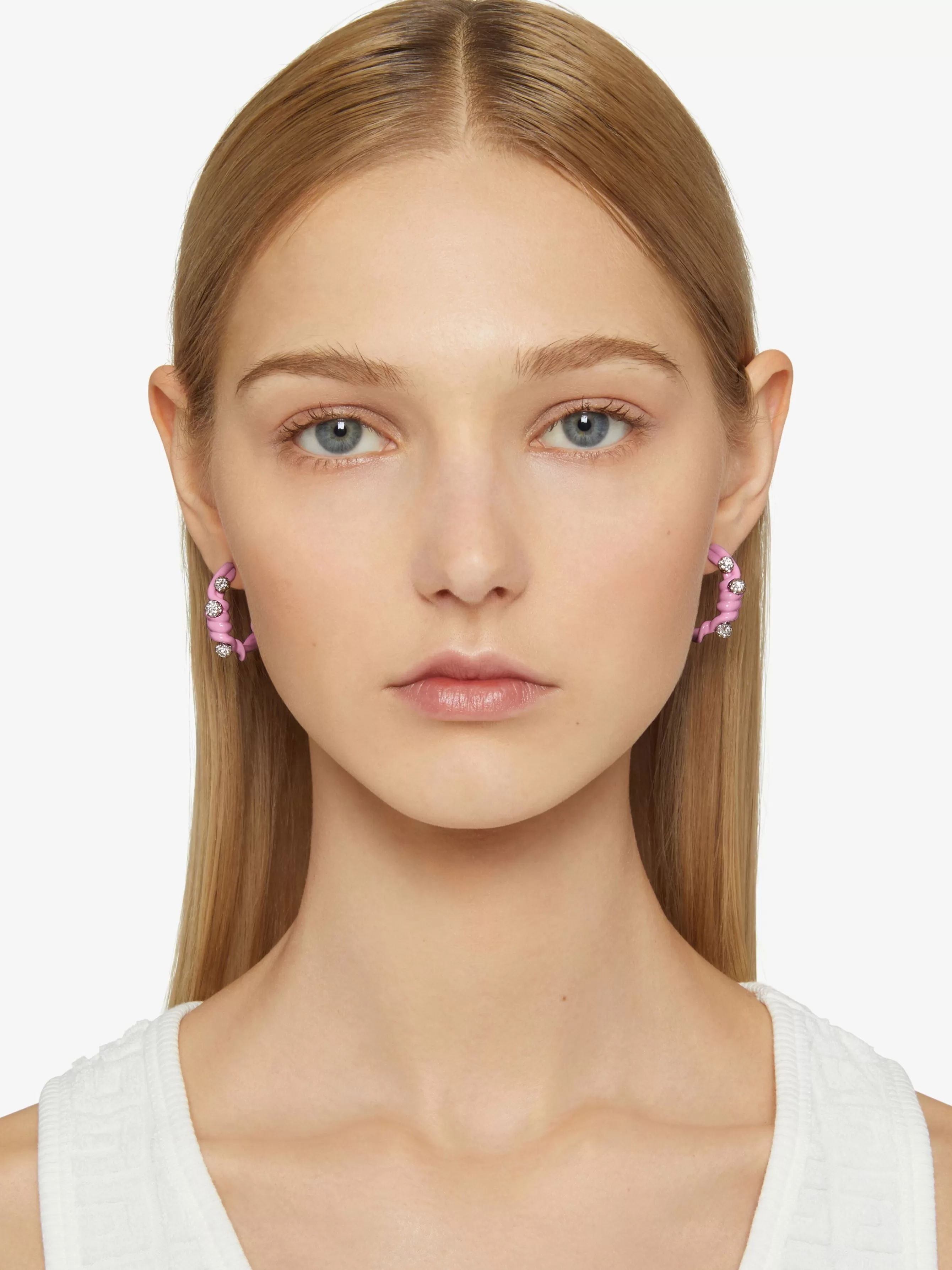 Sale GIVENCHY Jewels & Accessories-Twisted earrings in metal, enamel and crystals