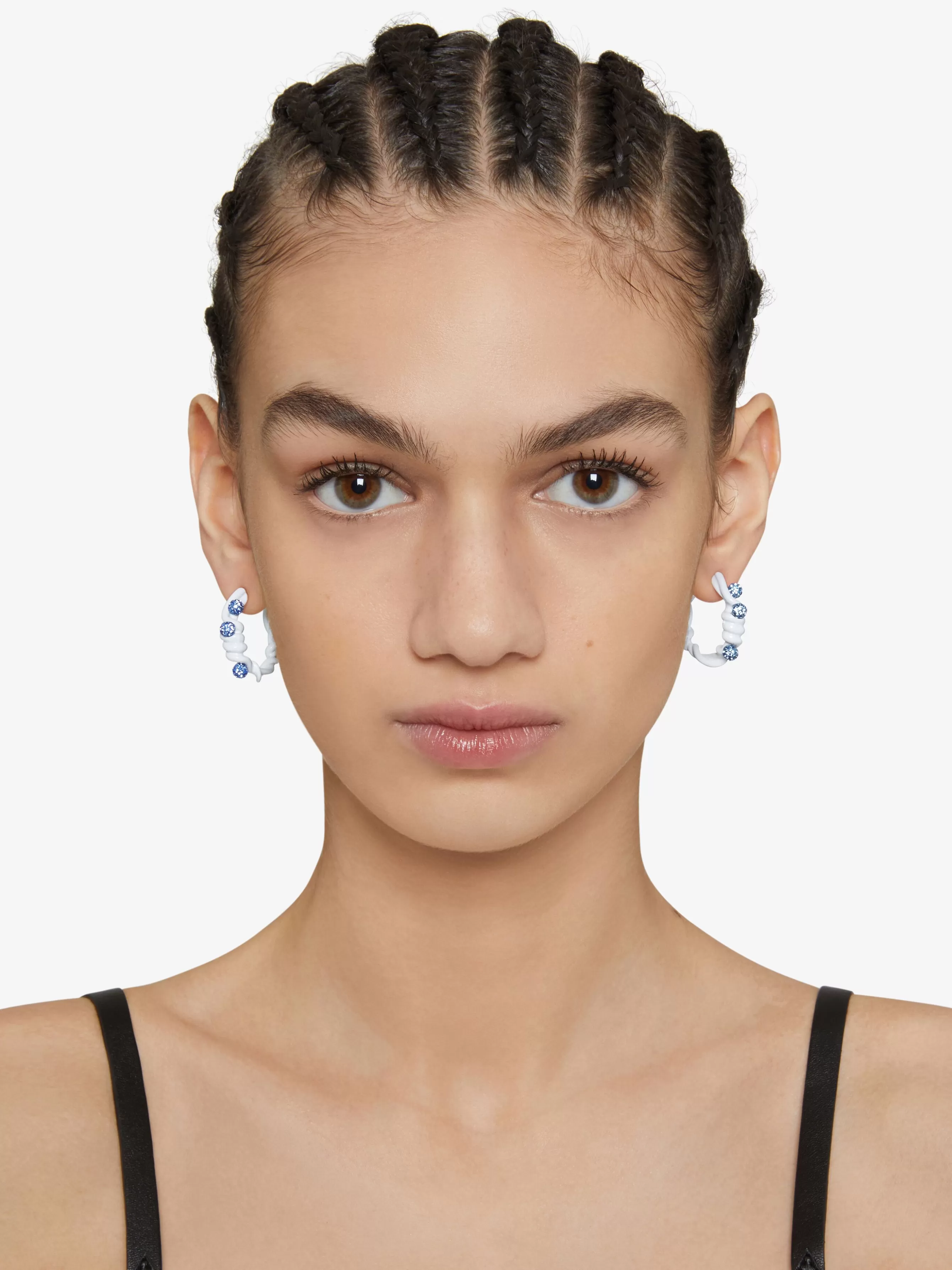 Sale GIVENCHY Jewels & Accessories-Twisted earrings in metal, enamel and crystals