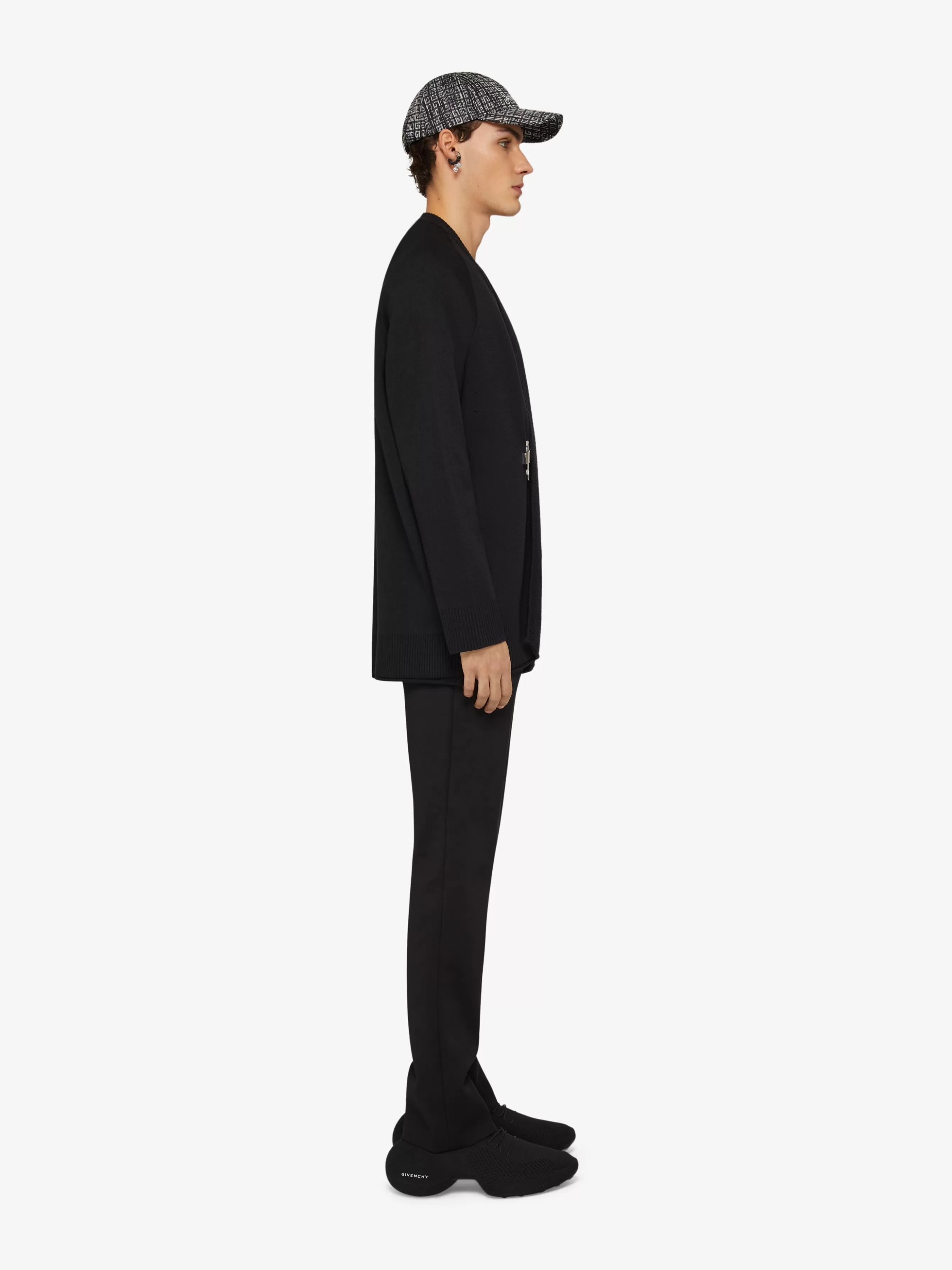 GIVENCHY Knitwear-U-Lock cardigan in wool and silk