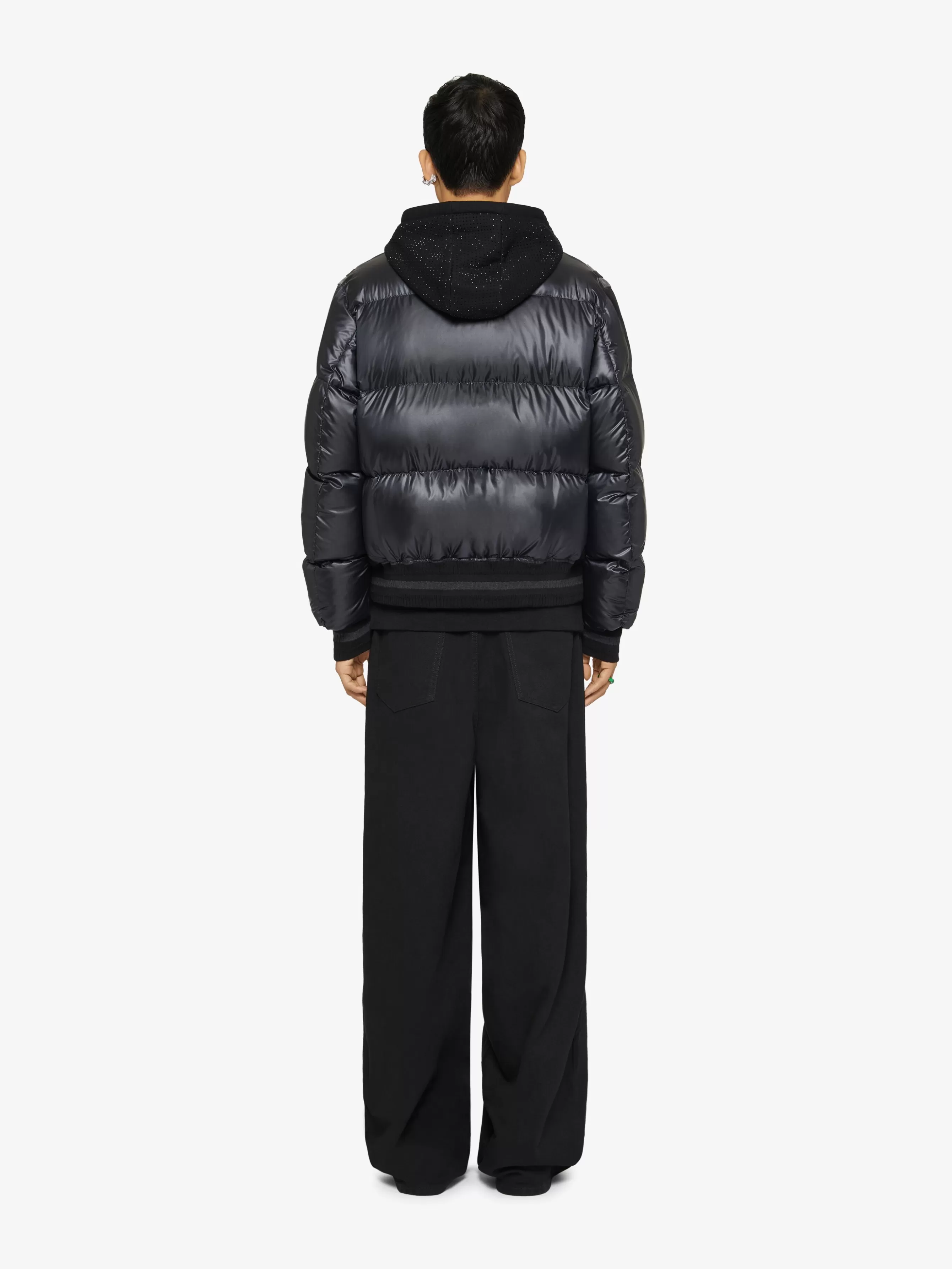 GIVENCHY Outerwear & Blousons-Varsity jacket in wool with puffer sleeves and back