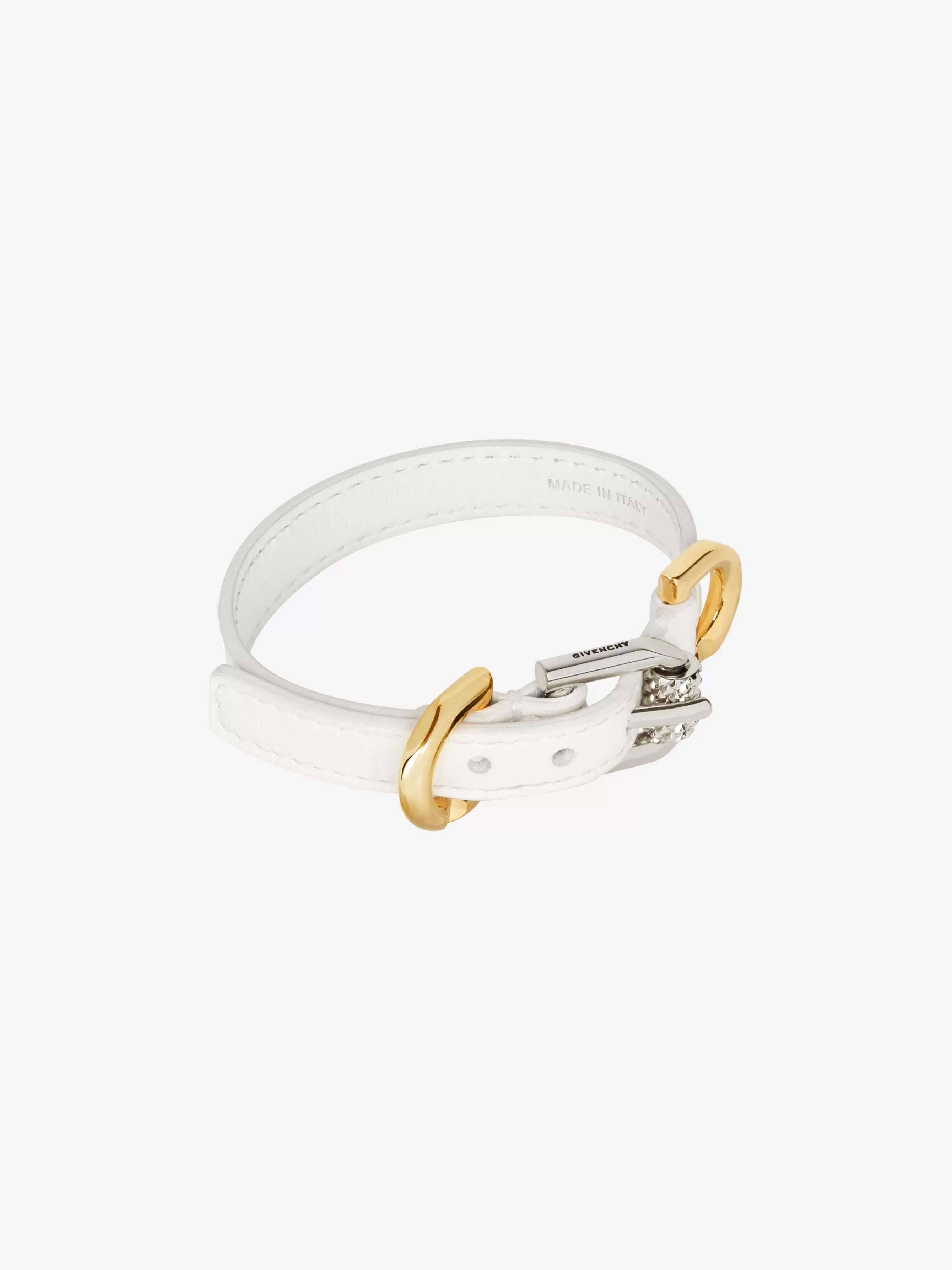 GIVENCHY Jewelry-Voyou bracelet in leather and metal