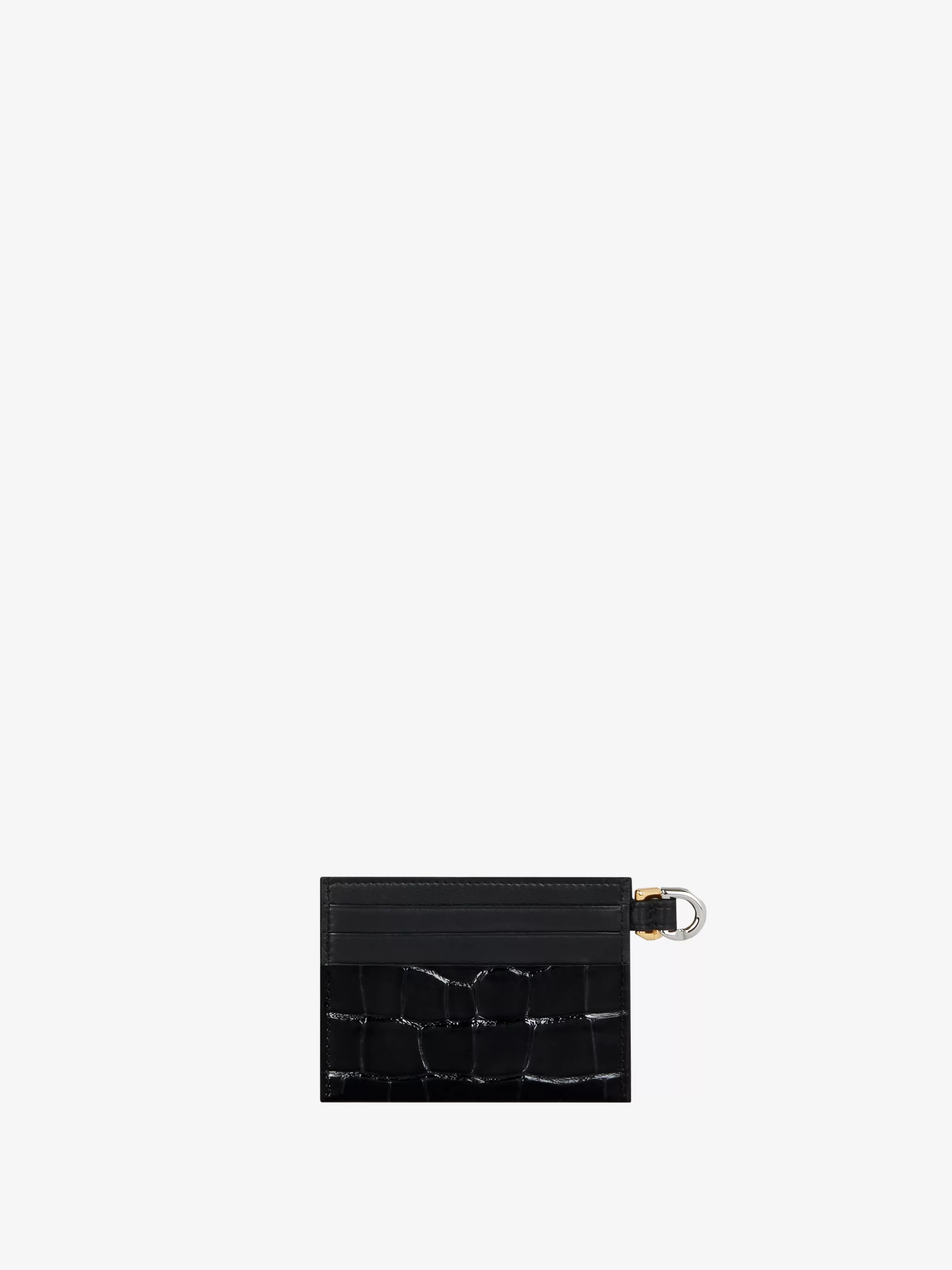 GIVENCHY Small Leather Goods-Voyou card holder in crocodile effect leather