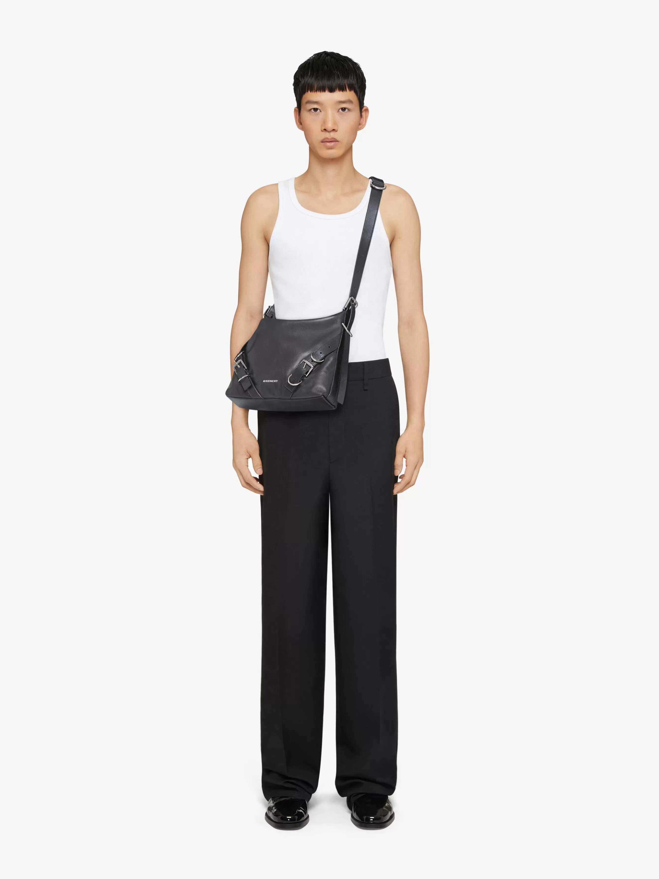 GIVENCHY Cross-body Bags-Voyou Crossbody bag in grained leather