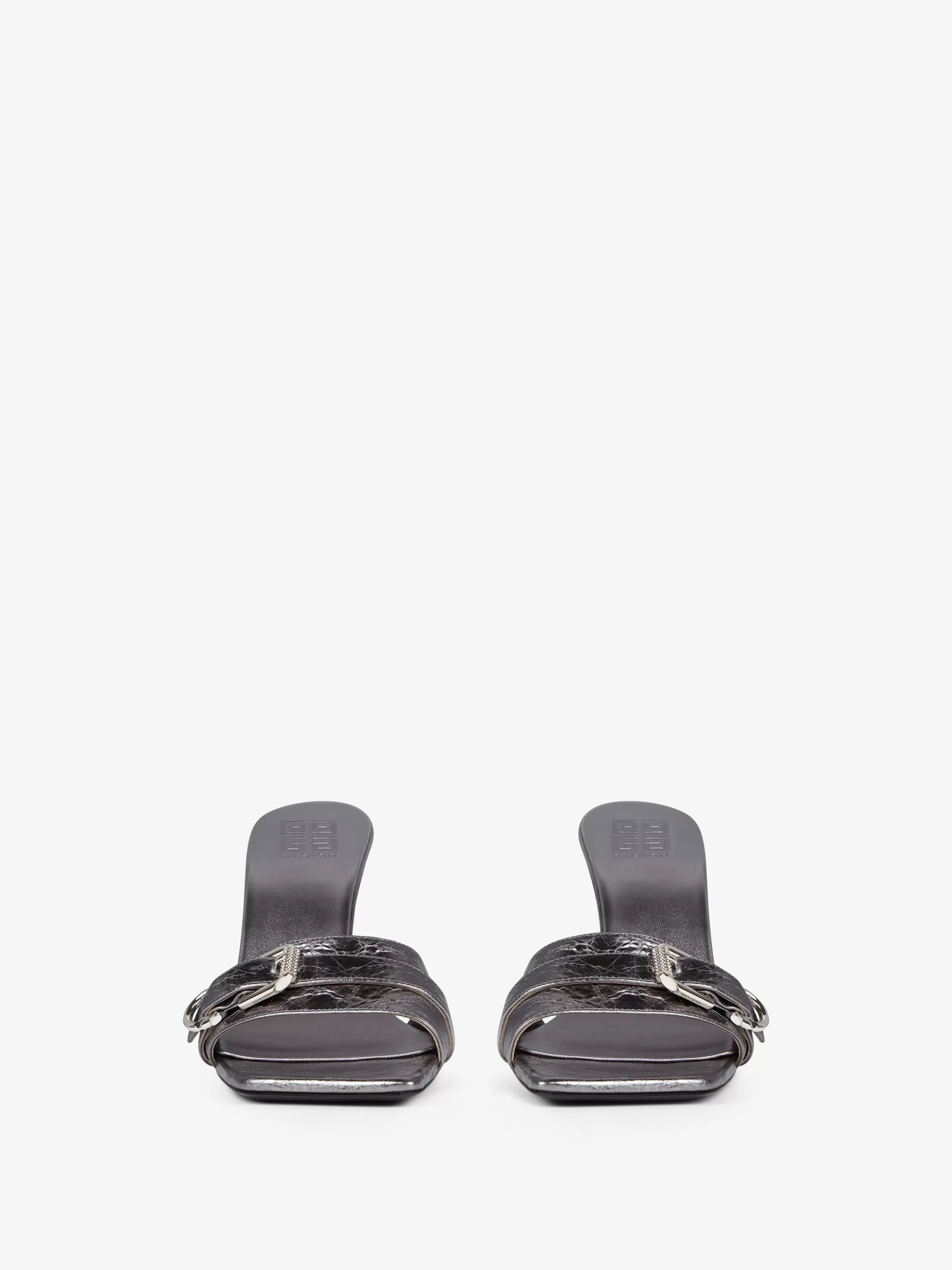 Sale GIVENCHY Shoes-Voyou mules in laminated leather