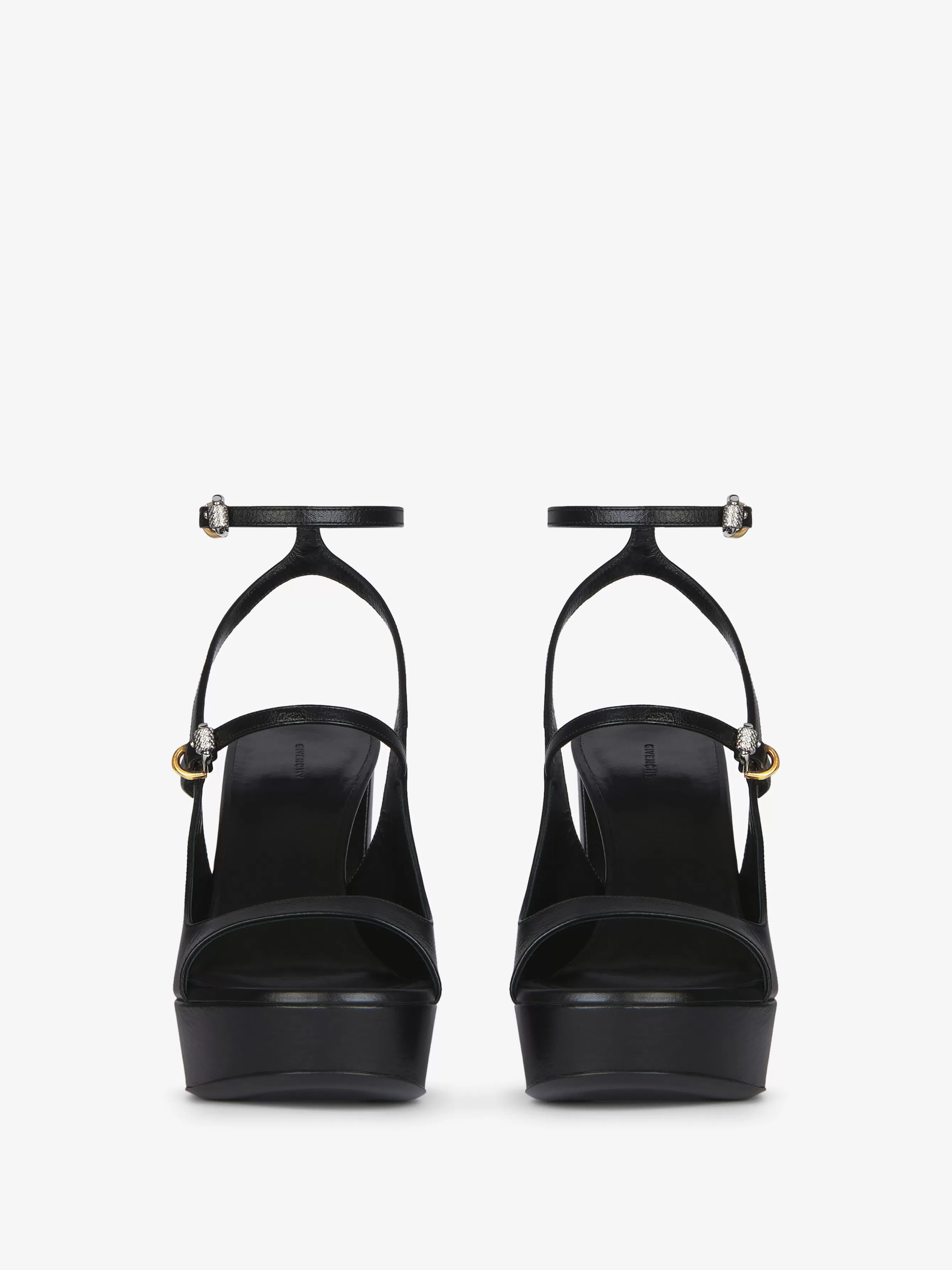 Sale GIVENCHY Shoes-Voyou platform sandals in leather