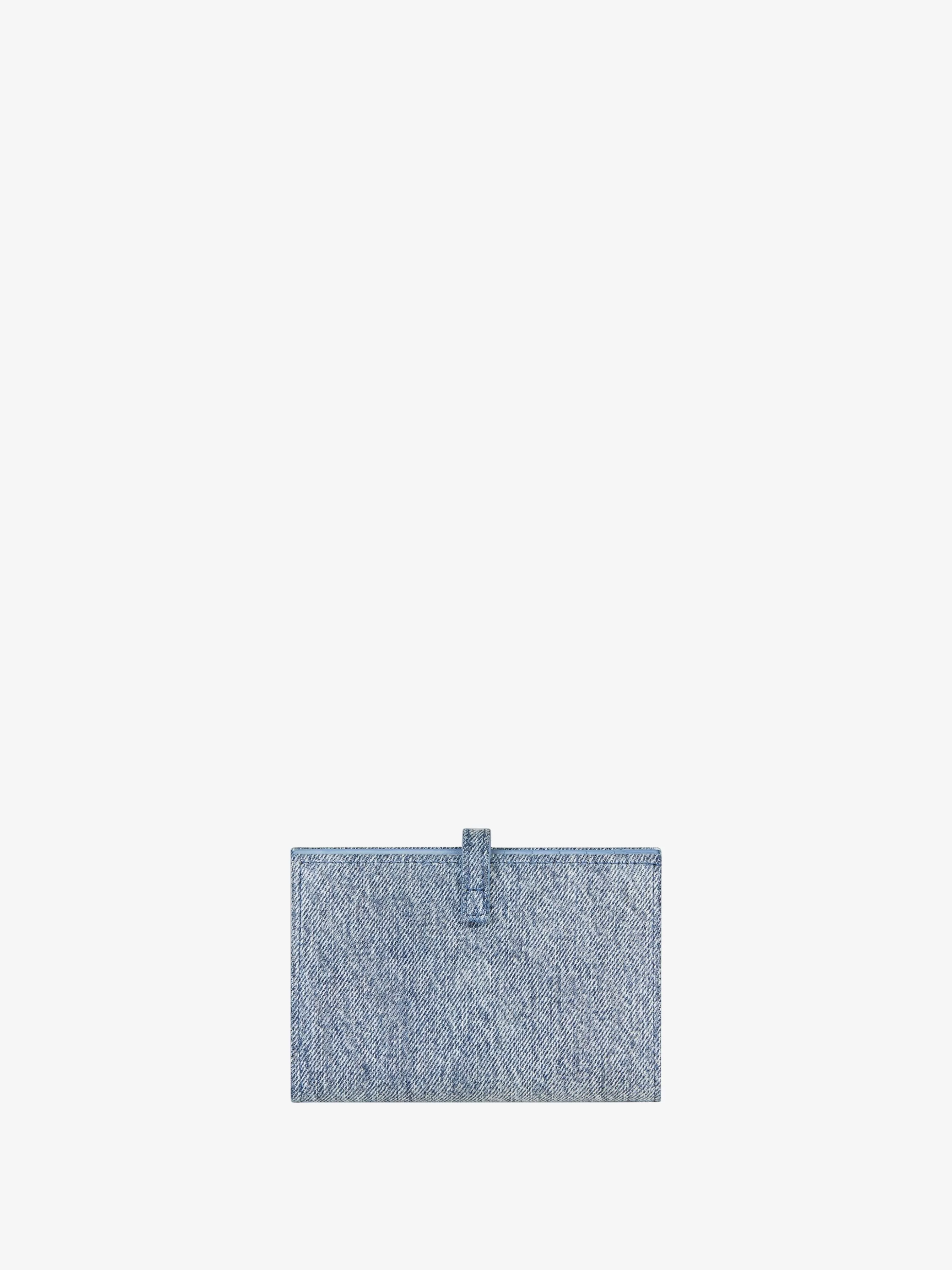 GIVENCHY Small Leather Goods-Voyou wallet in denim