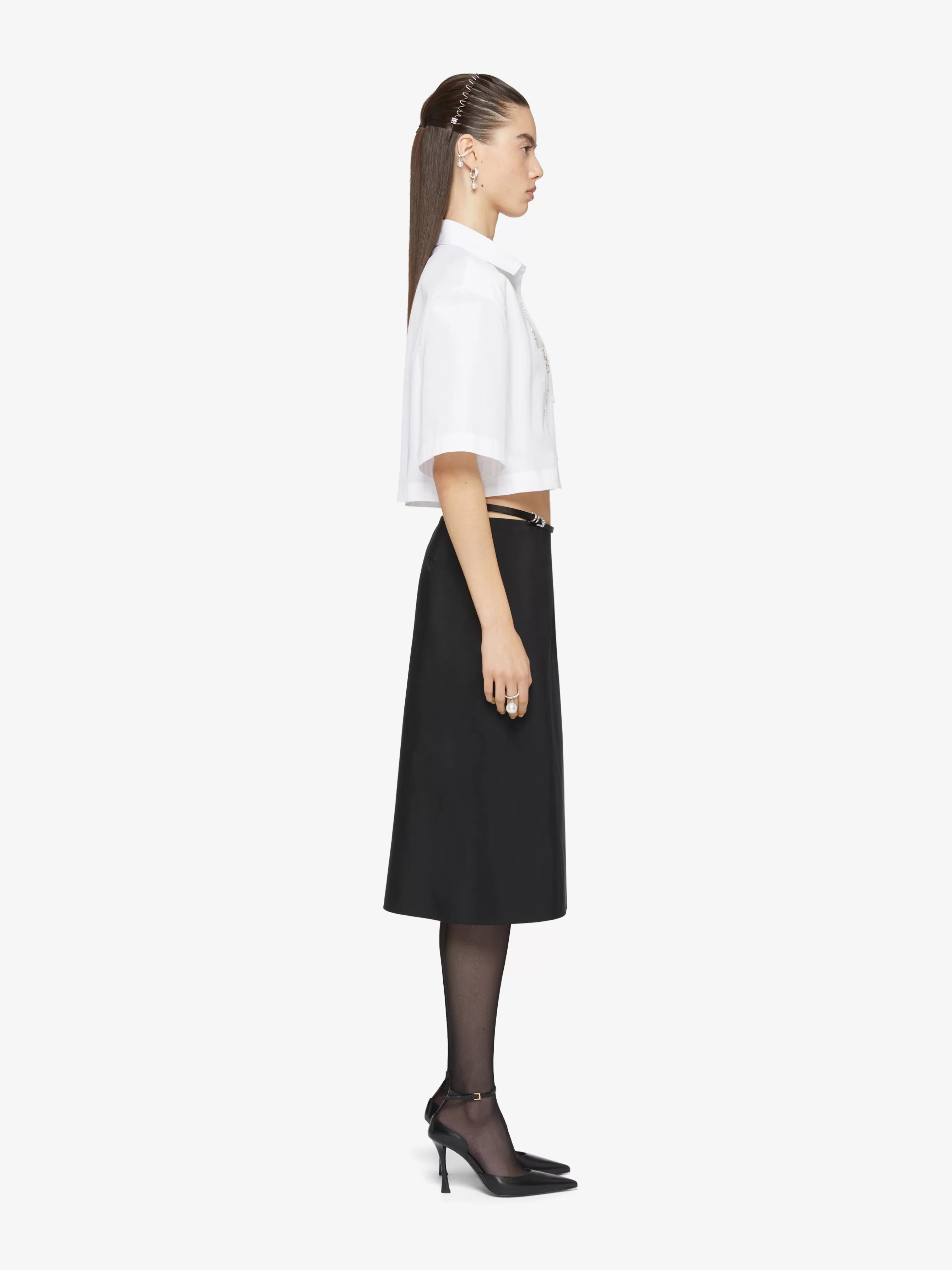 GIVENCHY Skirts-Voyou wrap skirt in cotton taffetas